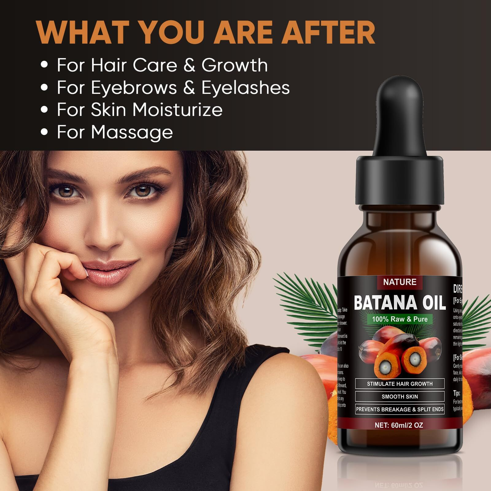 Xlfwsn Batana Oil For Hair Growth - Organic, Unscented, Clear Oil For All Hair Types - Enhances Radiance & Nourishment