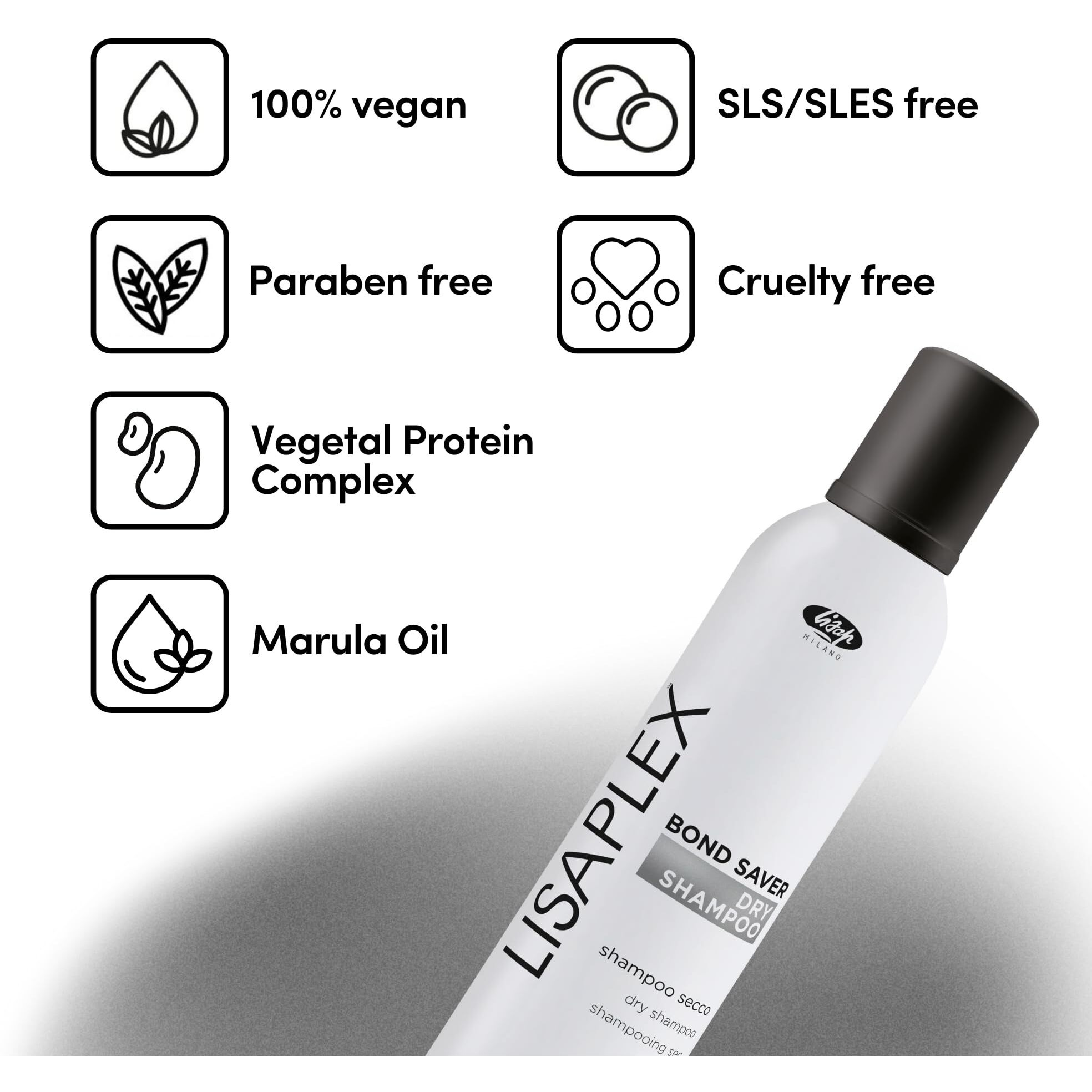 Lisap Milano Lisaplex Dry Shampoo For Volume, Instantly Refresh & Absorb Excess Hair Oil, Hair Care For All Hair Types, Nourishes And Protects, Vegan, Cruelty Free, Paraben Free, Sls/Sles Free, 200Ml