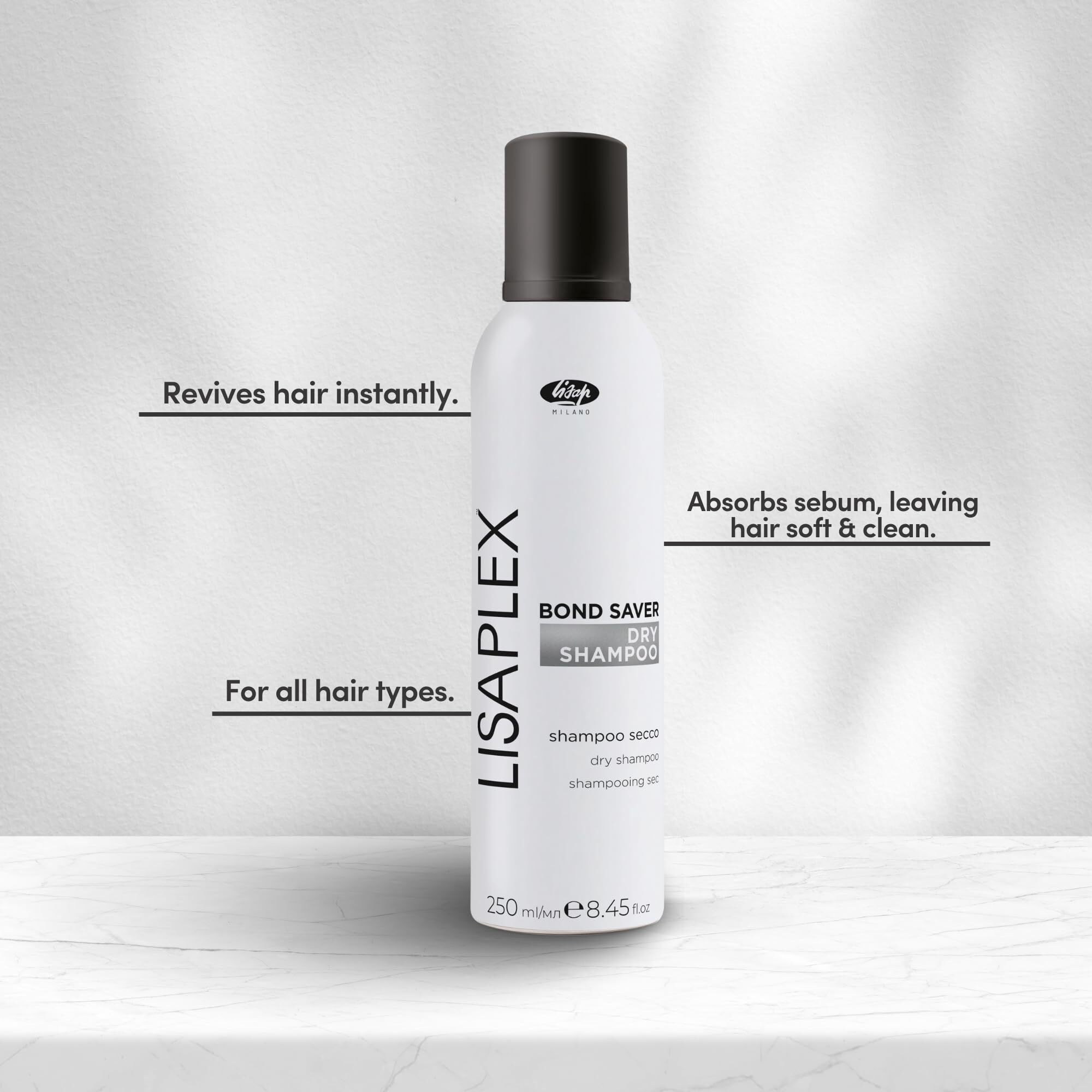 Lisap Milano Lisaplex Dry Shampoo For Volume, Instantly Refresh & Absorb Excess Hair Oil, Hair Care For All Hair Types, Nourishes And Protects, Vegan, Cruelty Free, Paraben Free, Sls/Sles Free, 200Ml