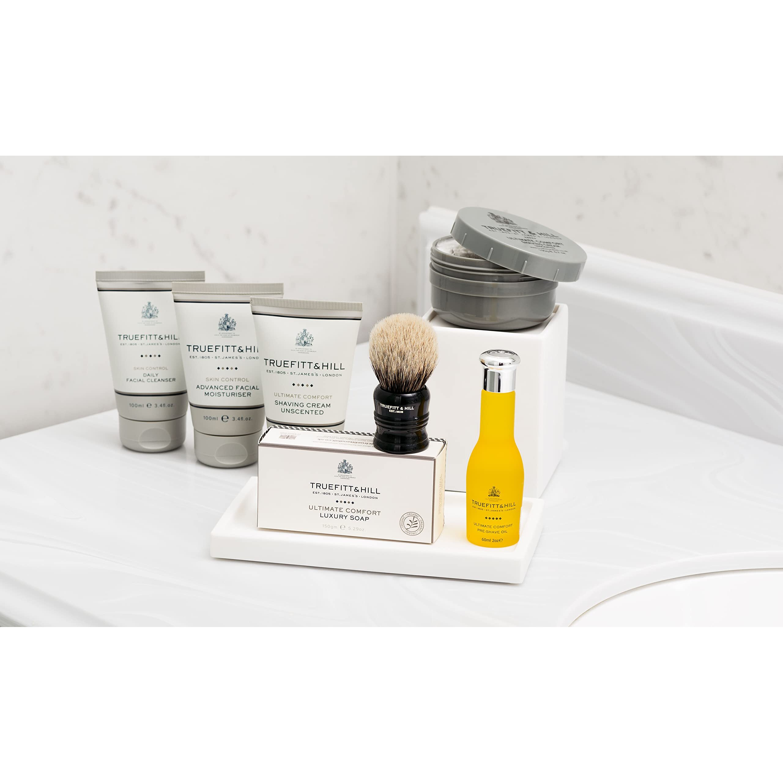 Truefitt & Hill Pre-Shave Oil - Ultimate Comfort - Essential-Oil Based Ingredients That Moisturize, Heal, And Conditions Skin, Softens Hair Before Shave - 2 Oz.