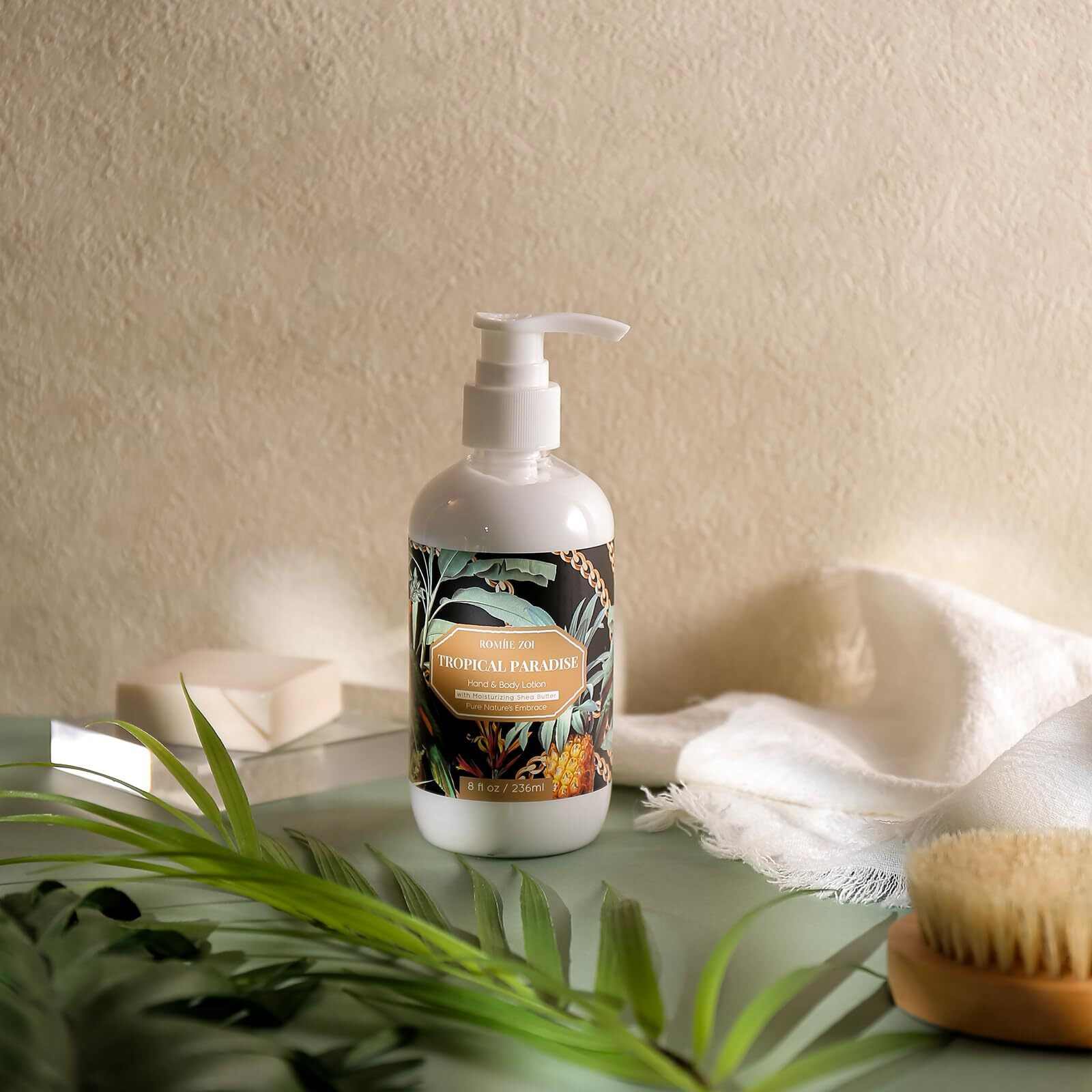 Romiie Zoi Daily Hand & Body Lotion With Moisturizing Shea Butter For All Skin Type- Tropical Paradise - 236 Ml / 8 Fl Oz