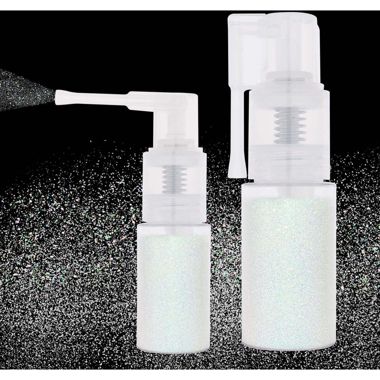 Meicoly White Hair And Body Glitter Spray,25G/0.88Oz,Shinny Sparkle Glitter Spray For Clothes,Loose Shimmer Hairspray For Festival Rave Makeup/Stage Performance,Lightweight