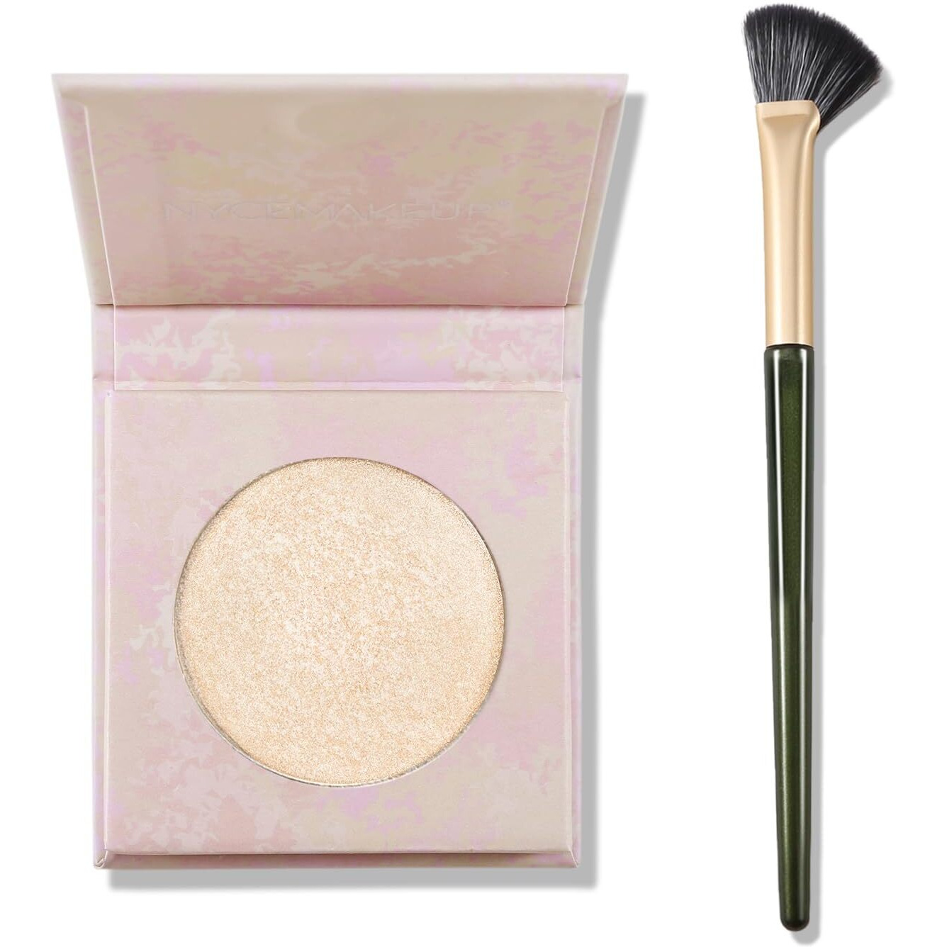 Jutqut Face Highlighter Makeup Palette, Shimmer Glitter Diamond Sparkly Highlighters Makeup Palette Powder For Face Body Cheek Skin 03 Champagne Gold