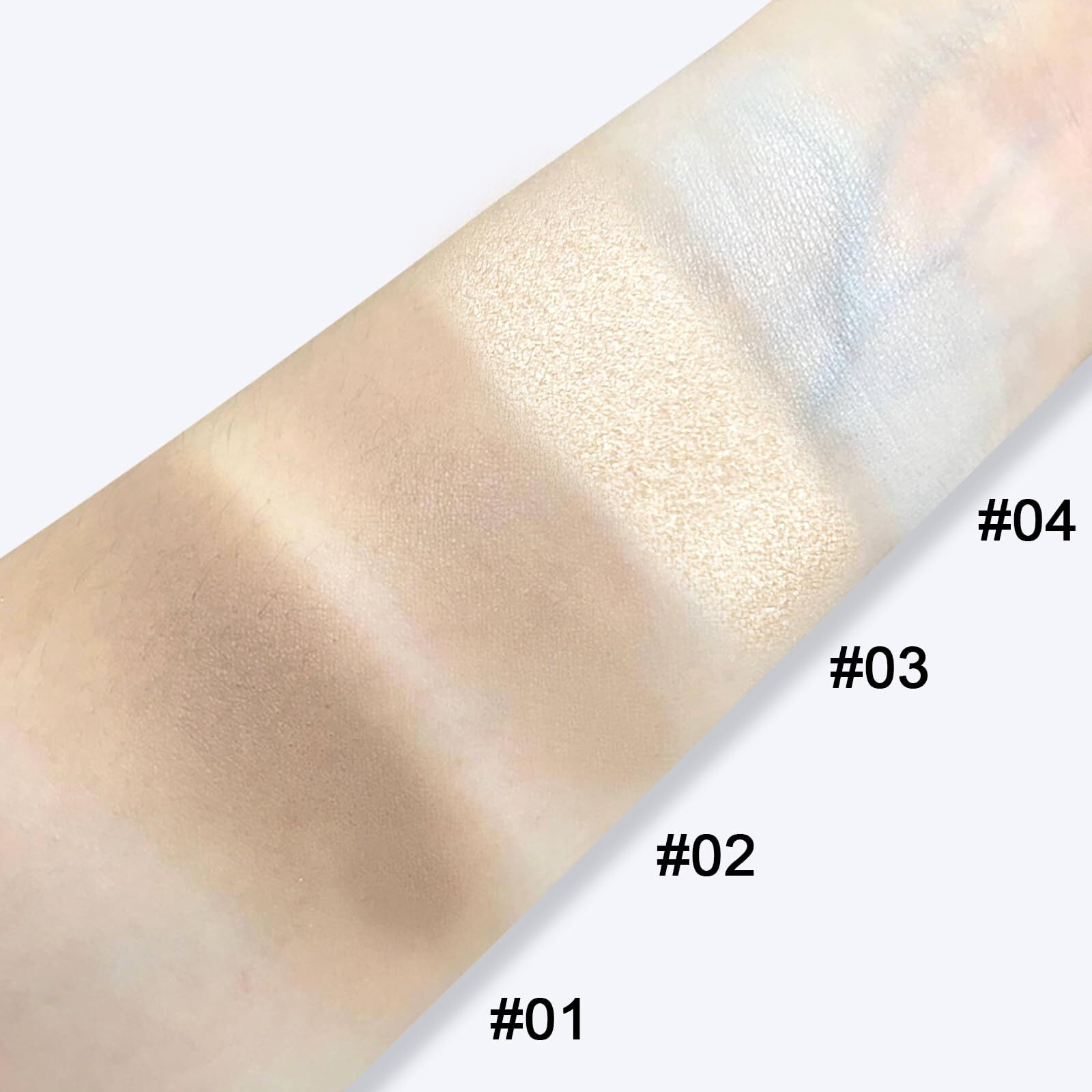 Jutqut Face Highlighter Makeup Palette, Shimmer Glitter Diamond Sparkly Highlighters Makeup Palette Powder For Face Body Cheek Skin 03 Champagne Gold