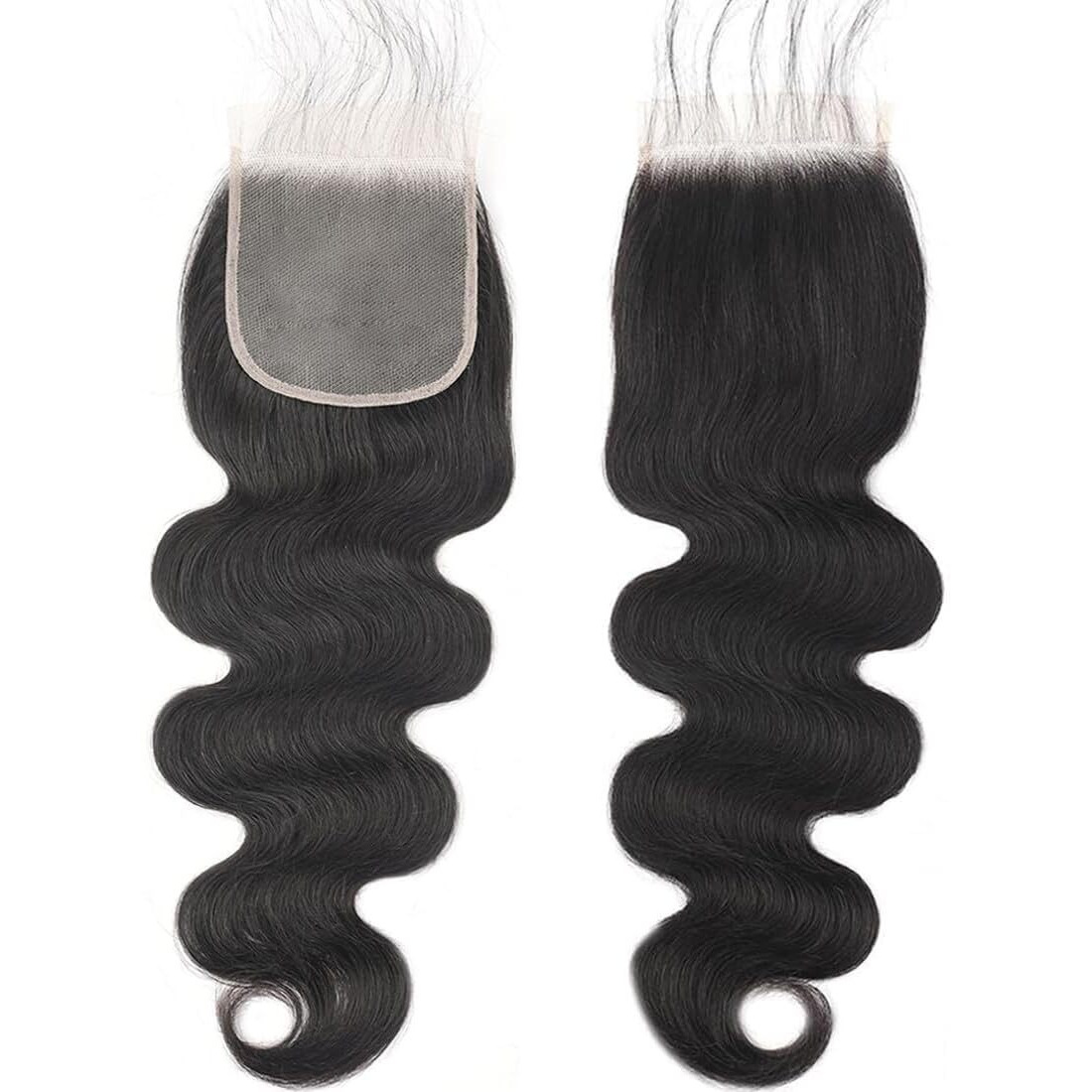 5X5 Lace Closure Body Wave Hd Lace Closure Pre Plucked 100% Brazilian Virgin Human Hair Extensions For Black Women With Baby Hair Free Part Natural Color 8 Inch