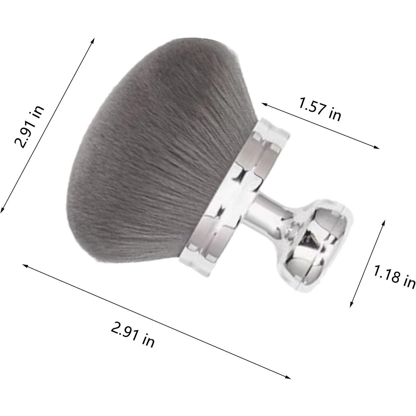 Body Makeup Brush Extra Large Oval Self Tanning Brush Multipurpose 74Mm Wide-Headed Self Tanner Kabuki Sunscreen Brush For Legs Body Sunless Tan Streak Free Applicator(Sliver)