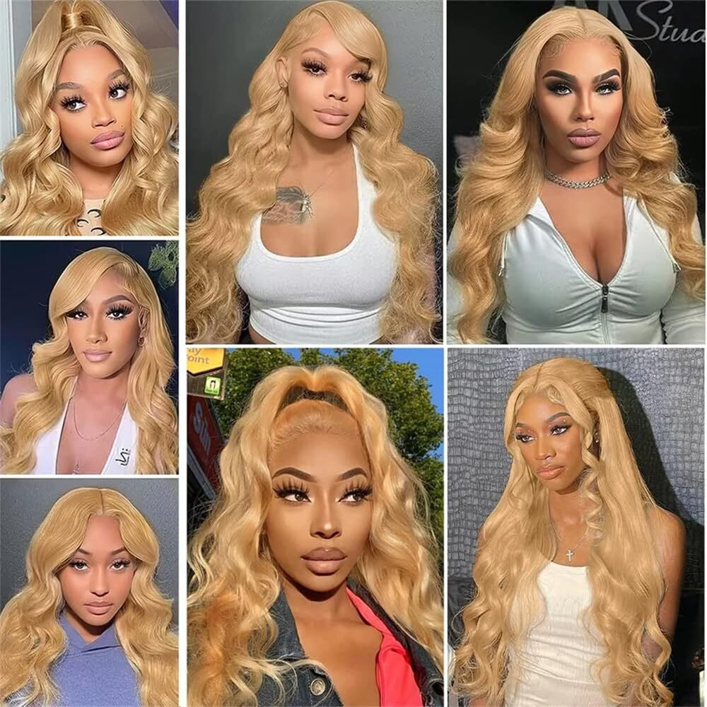 20 22 24 Inch Color 27 Human Hair Blonde Bundles Honey Blonde Body Wave Human Hair Wet And Wavy Brazilian Hair Weave Bundles Unprocessed Hair Extension