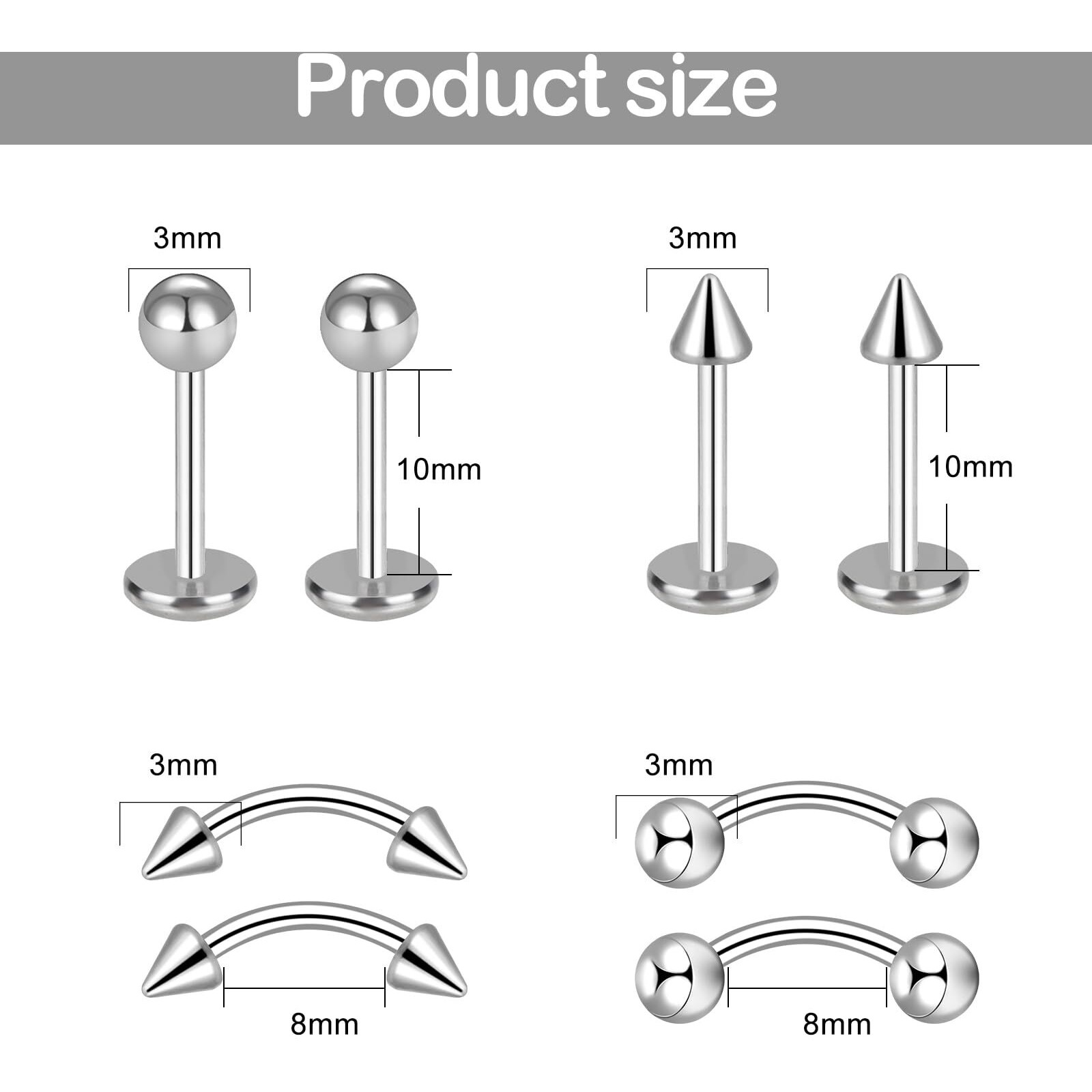 Winsenet Body Septum Piercing Kit 25 Pcs Peirce Kits Include Septum Forceps Clamp Pliers 16 Pcs Stainless Steel Piercing Needles 8 Pcs Piercing Jewelry For Ear Lip Belly Navel Tongue