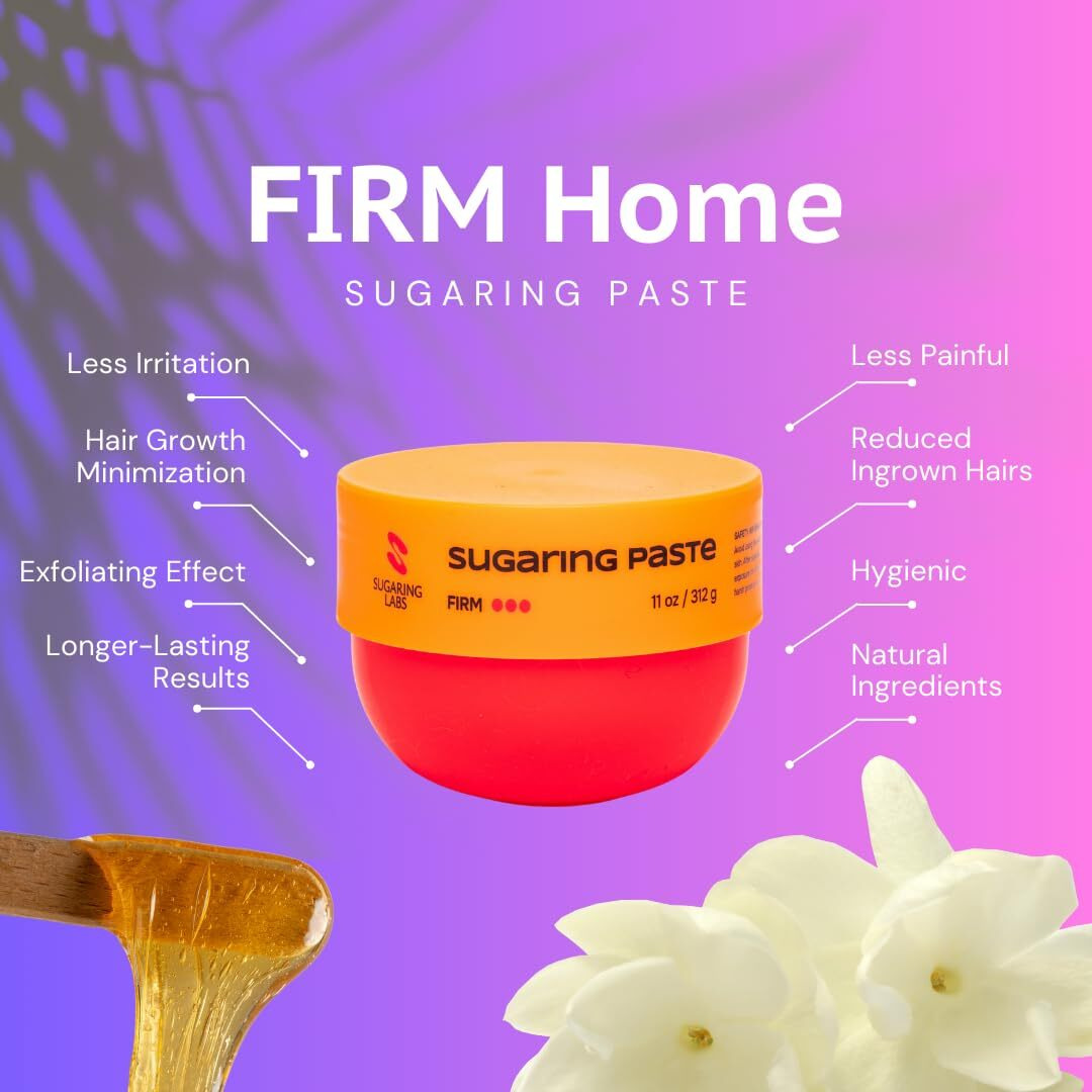 Super Firm Sugaring Paste For Home Use 11Oz / 312G. Sugar Wax For Brazilian And Underarms.