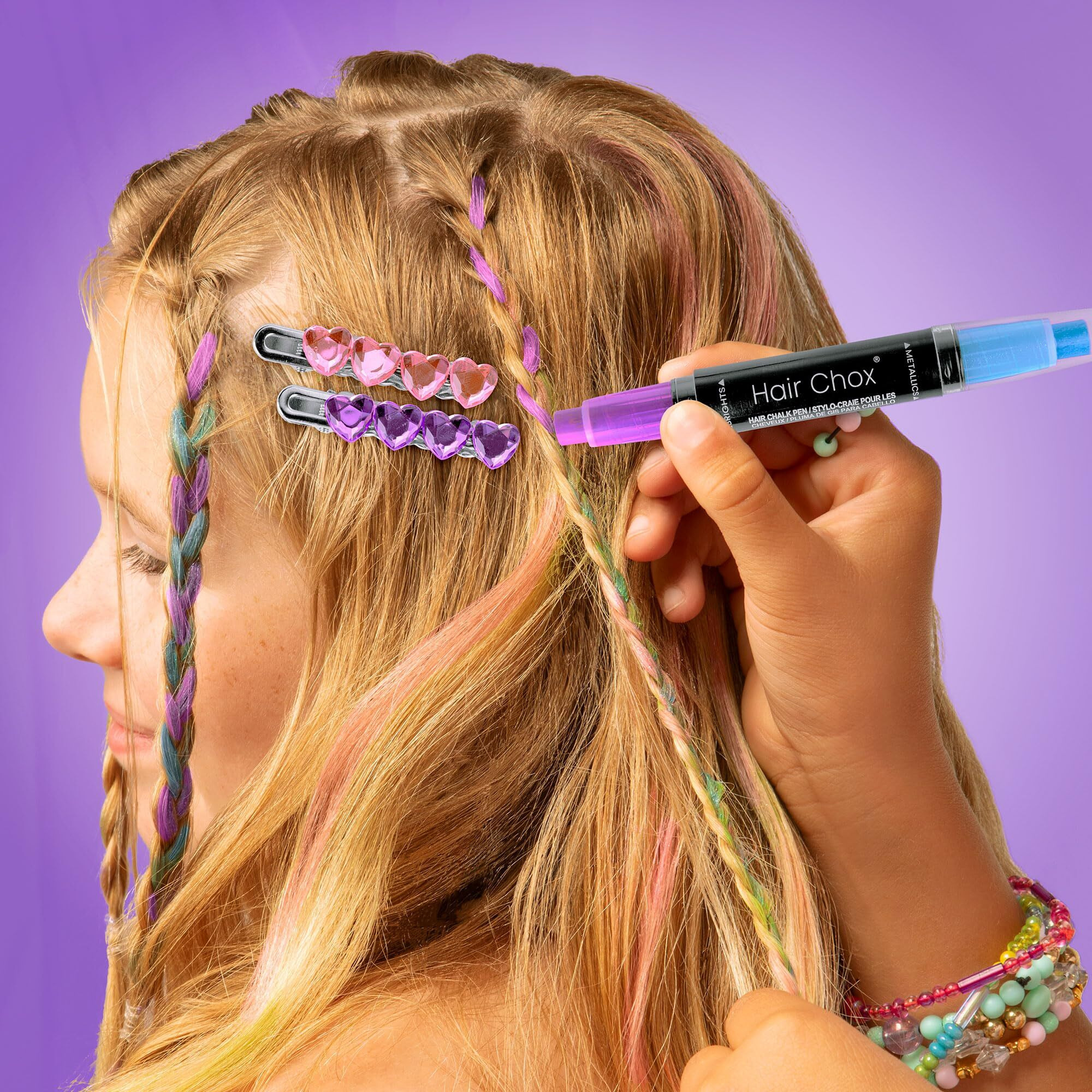 Fashion Angels Color Me Pretty Makeup, Hair & Body Art Kit, Set Includes Hair Chox, Real Makeup Palette, Sparkle Tattoo Pens & More, Ideal Gift For Girls