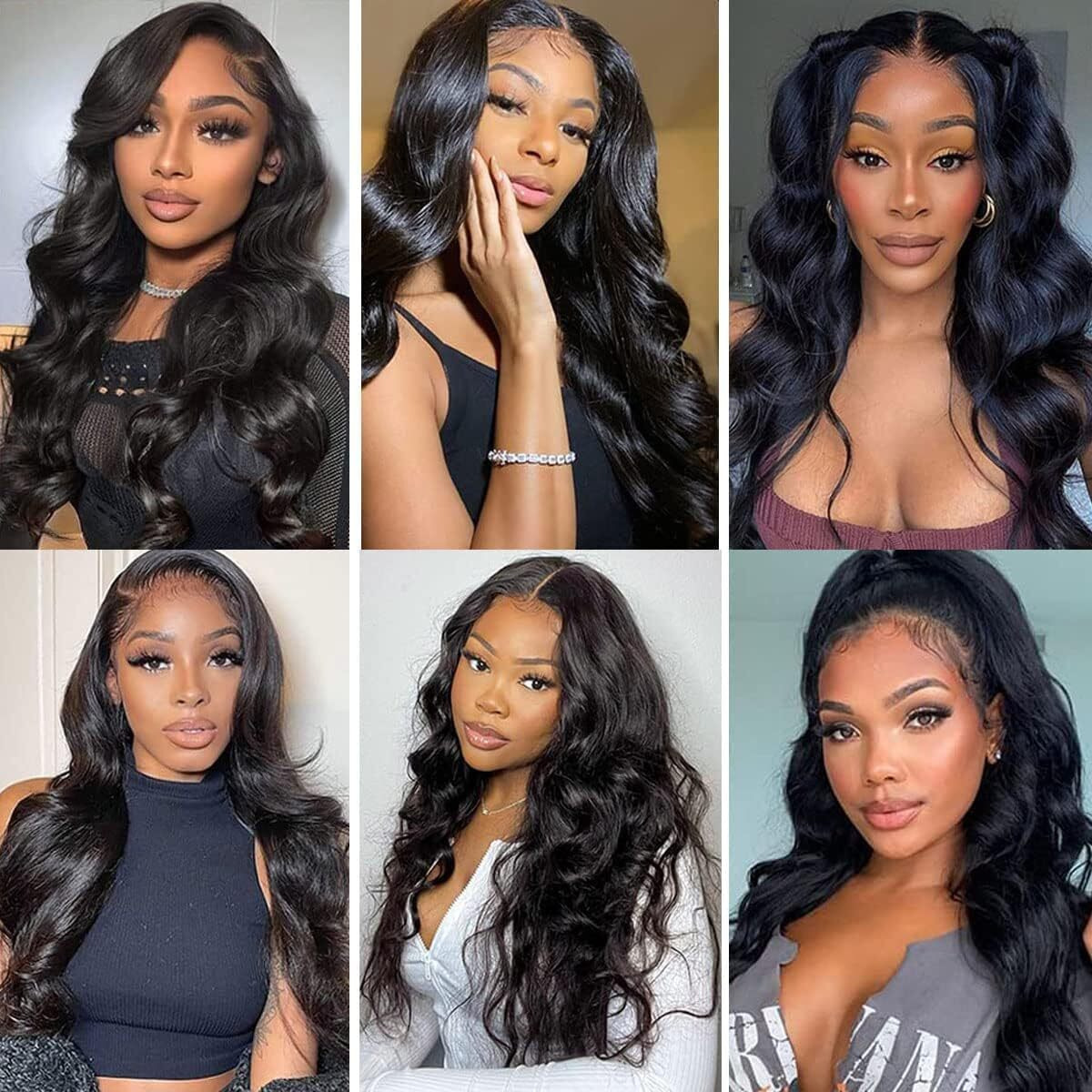 Body Wave Bundles Natural Black Human Hair Bundles 24 26 28 Inch Healthy And Soft Bundle Hair Weave Brazilian Virgin Remy Hair Extensions Wet And Wavy