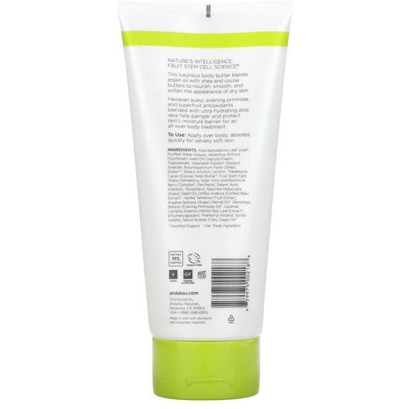 Andalou Naturals Body Butter Nrshng Kukui Coc