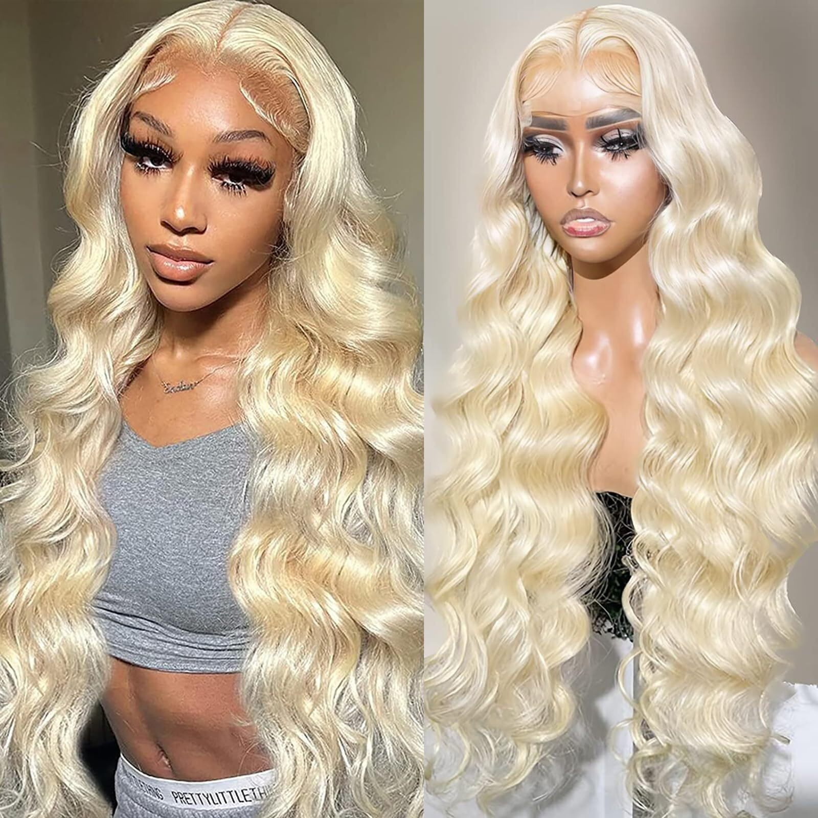 Koiaskral 613 Lace Front Wig Human Hair 20 Inch 200% Density Body Wave 13X6 Hd Transparent Lace Pre-Plucked With Baby Hair