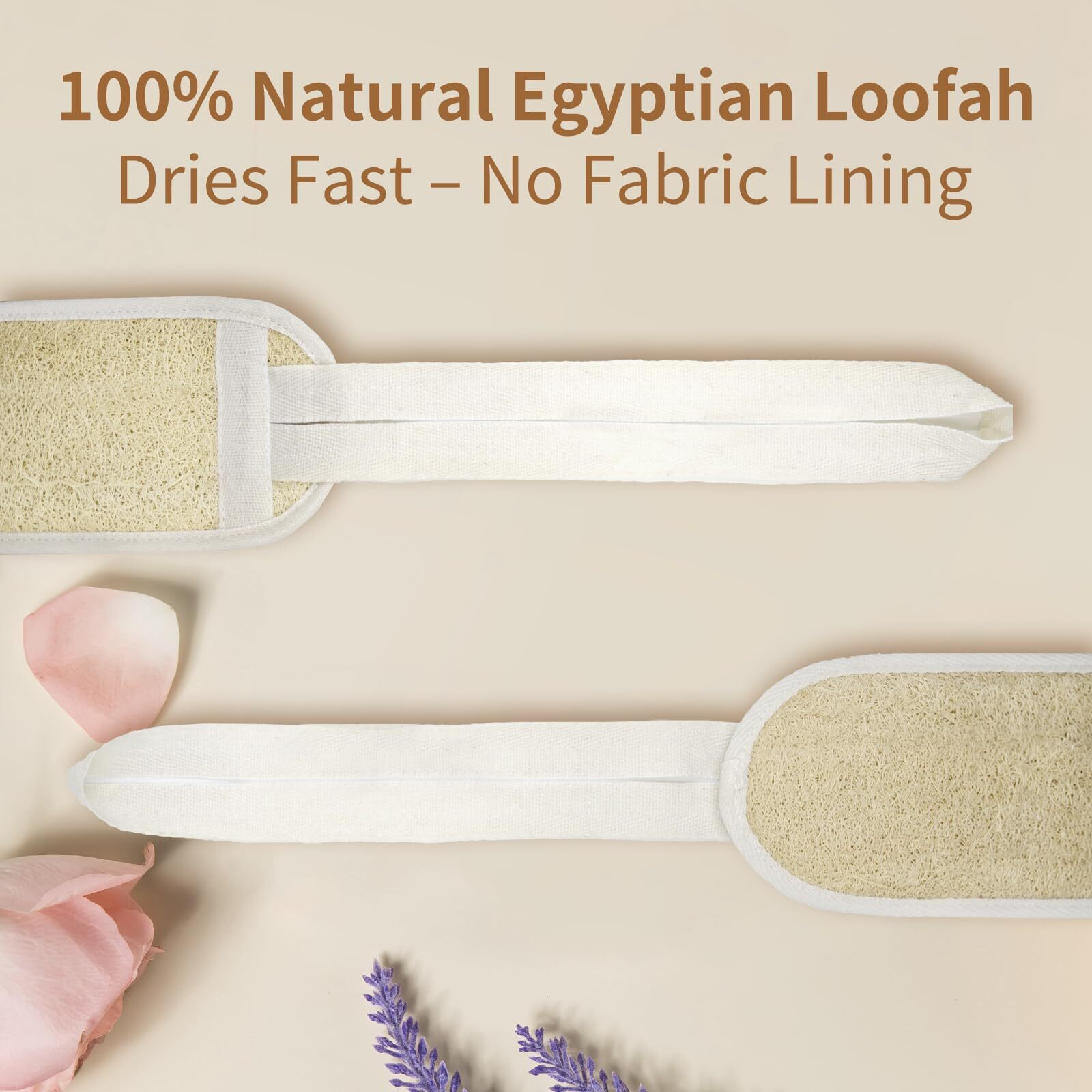 Natural Egyptian Loofah Body And Back Scrubbers For Use In Shower(1Pack),Real Egyptian Luffa Sponge For Women And Men,Deep Clean,Exfoliating,Rich Foam,Quick Drying