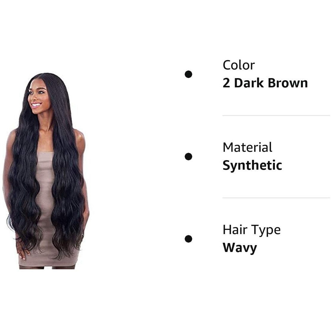 Body Wave 30"" (2 Dark Brown) - Shake-N-Go Organique Mastermix Synthetic Bundle Weave