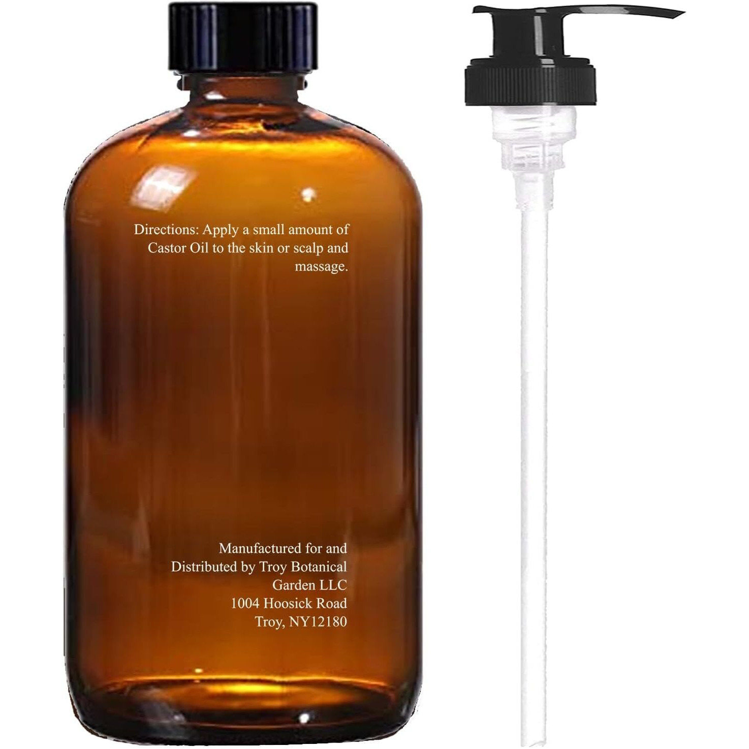 Essentially Kates Castor Oil 16 Fl Oz (Glass Bottle) - Camelia Japonica + Rosemary - A Huge Glass Bottle With A Pump - 100% Pure And Natural, Cold Pressed, And Hexane-Free - Hair, Body