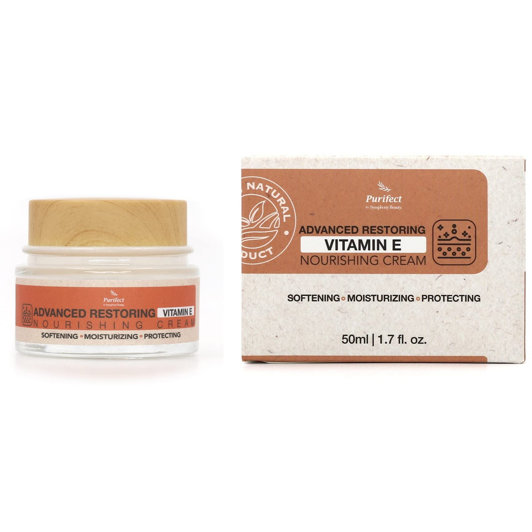 Facial Moisturizer Vitamin E Cream Advanced Restorring Tightening And Lifting Vitamin A C E Retinol Collagen Hyaluronic Acid Anti-Aging Wrinkle Correction Hydrating Brightening 50Ml 1.7Fl Oz