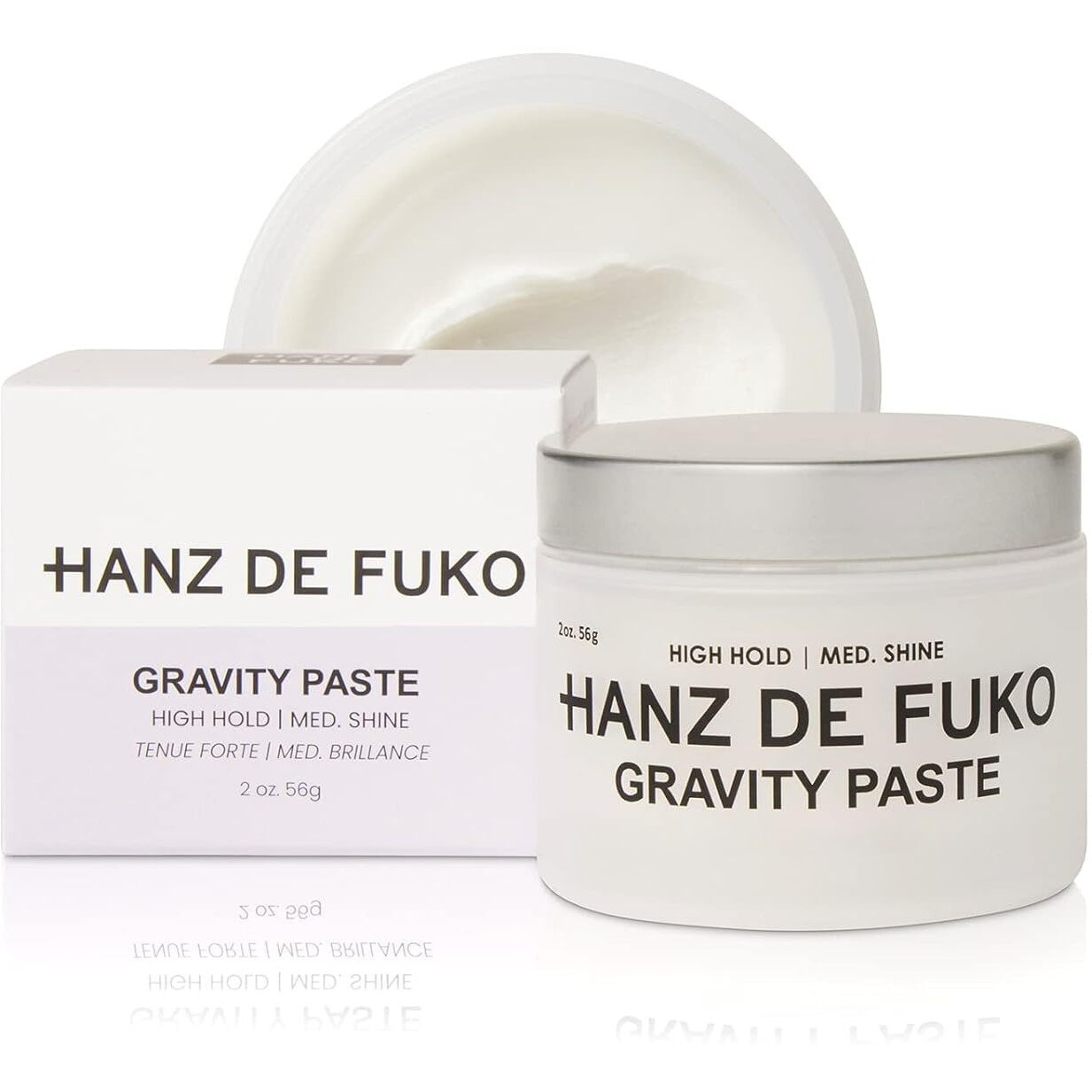 Hanz De Fuko Gravity Paste - Premium Mens Hair Styling Paste For A High Hold, Medium Shine Finish - Super-Grip Technology For Any Hairstyle Imaginable, Works For All Hair Types - 2 Oz, Travel Size