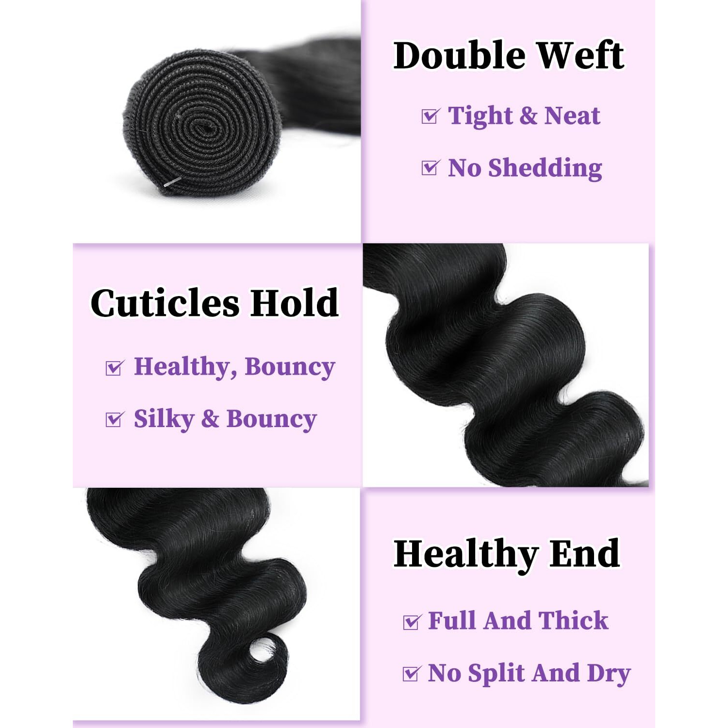 Body Wave Bundles Human Hair 32 Inch 12A Human Hair Bundles Real 100% Raw Unprocessed Brazilian Virgin Sew In Quick Weave Natural Black Deals Thick Hair Extensions