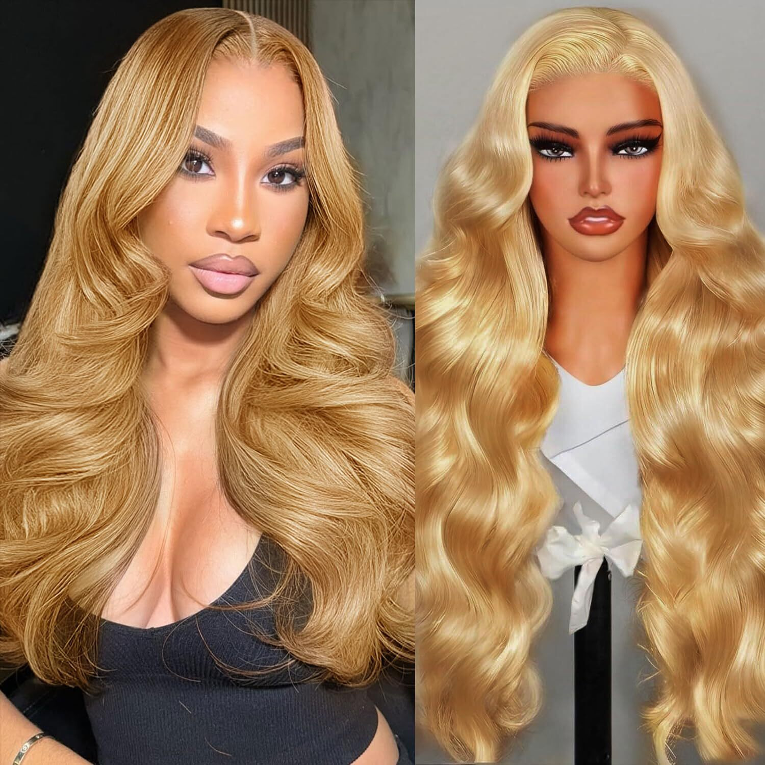 Shciyair Honey Blonde Wig Human Hair 200 Density 13X4 Body Wave Hd Lace Front Wigs Human Hair Pre Plucked With Baby Hair Blonde Wig Human Hair Color Frontal Wigs For Women 22 Inch