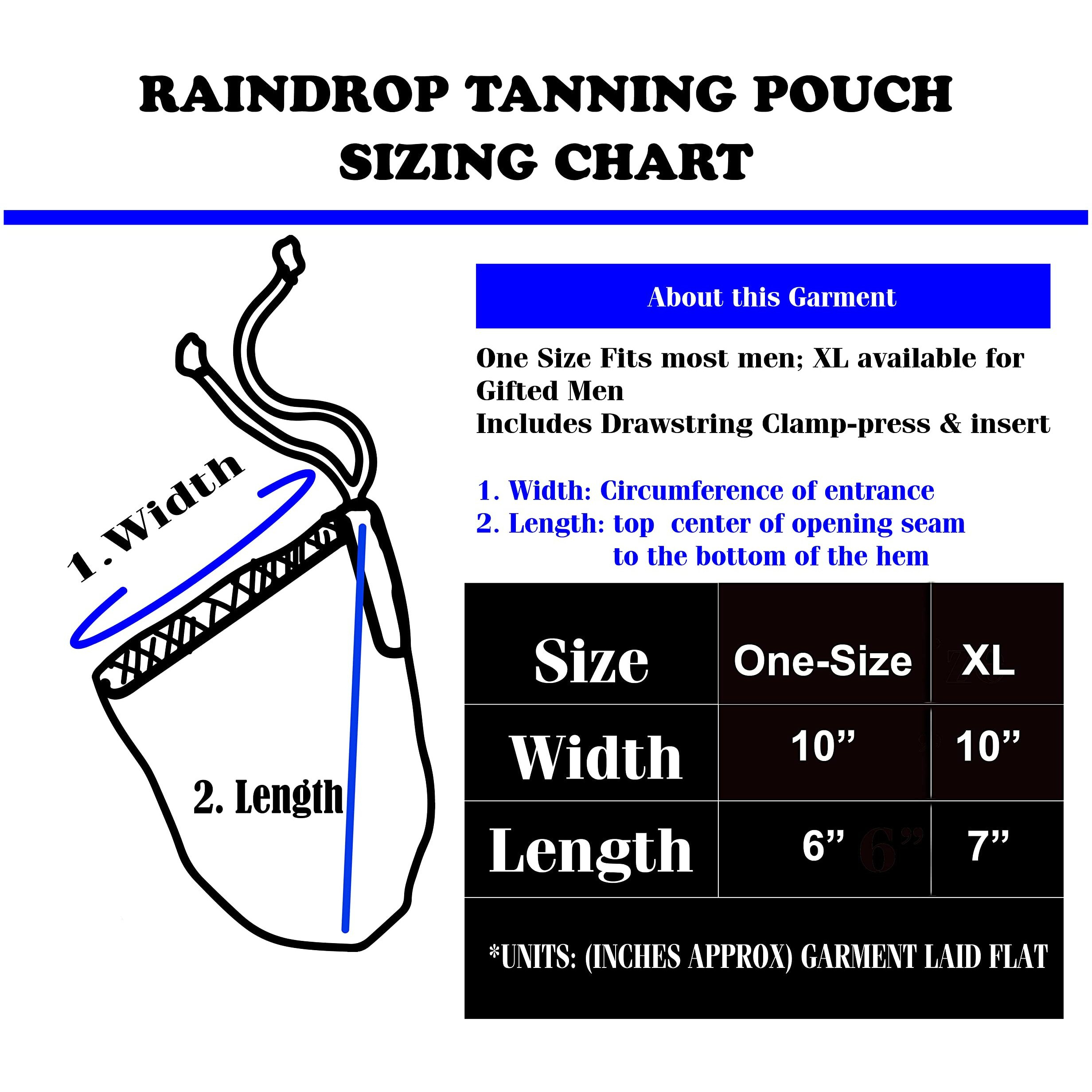 Men's Tanning Pouch Sun Protection Cover - Black One-Size