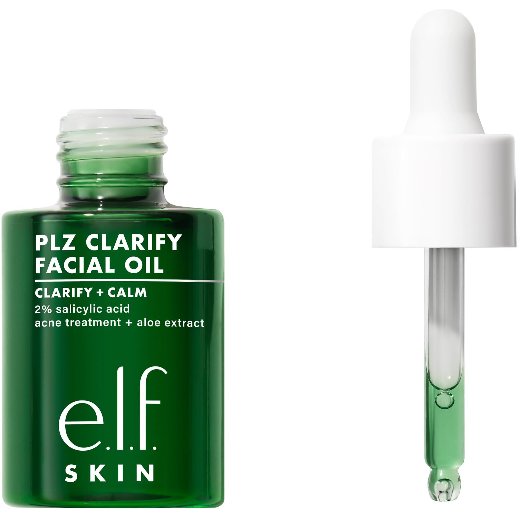 E.L.F. Skin Plz Clarify Facial Oil, Face Oil For Treating & Preventing Acne, Helps Calm Redness, Made With Salicylic Acid, Vegan & Cruelty-Free, 1 Oz