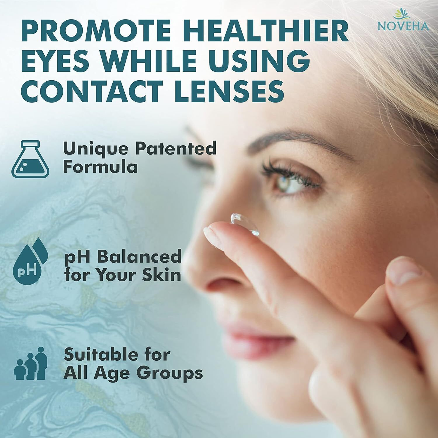 Noveha Eyelid Cleanser | Stye Eye Treatment | Eye Lid Cleaning | Dry Eye Relief | Fast Acting Soothing Eyelid Cleansing Formula | Pure And Gentle Lash Hypochlorous Acid Eyelid Spray (4Oz - 2 Pack)