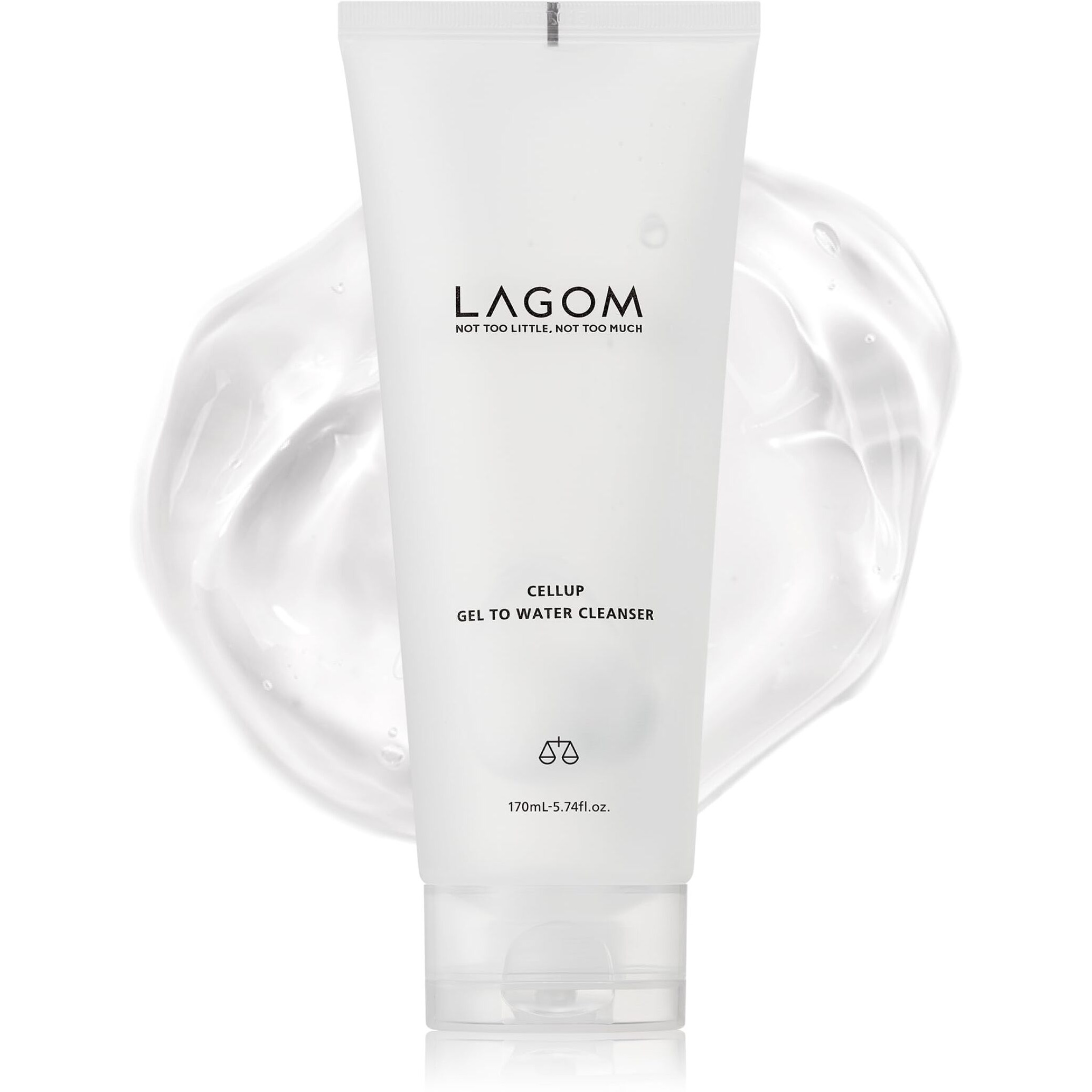 Lagom Cellup Gel To Water Cleanser | No Foam Transparent Formula, Jelly Texture, Morning Cleanser, Hydrating Daily Face Wash 5.74 Fl Oz