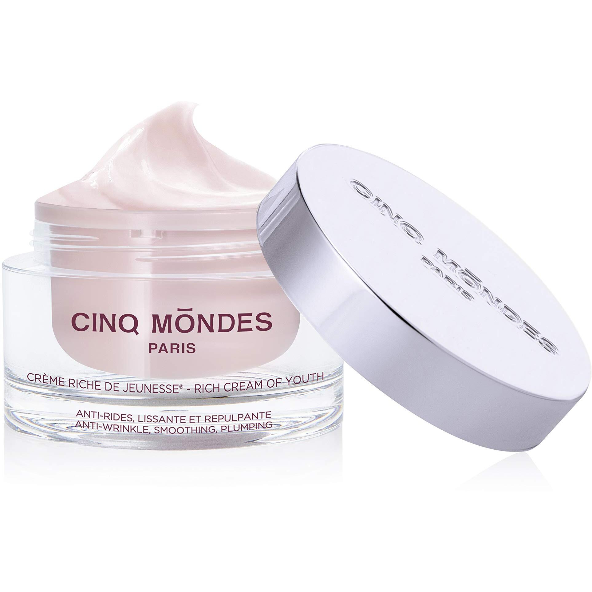 Cinq Mondes Rich Cream Of Youth -1.7Oz - Moisturizing And Plumping Facial Cream - For A Smoother Complexion - Improves Firmness With Natural Ingredients