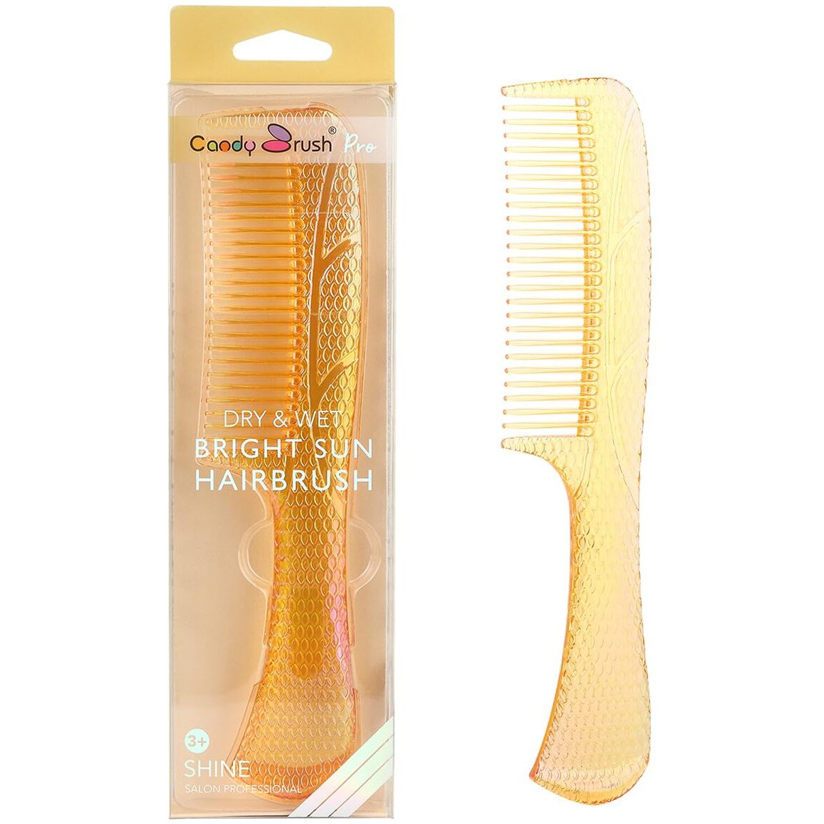Candybrush Wide Tooth Comb For Women Curly Hair Wet Comb Detangling Girls Long Short Thick Fine Hair Curls Fashion Styling Tool Golden Large