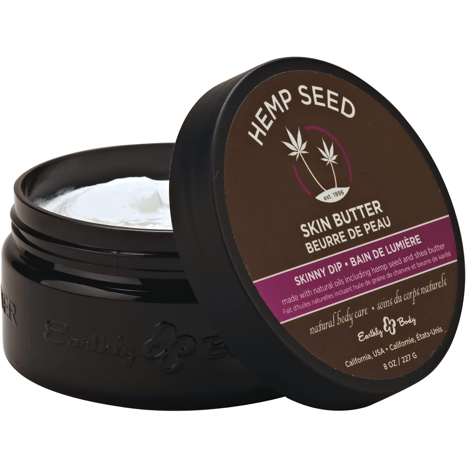 Hemp Seed Skin Butter, Skinny Dip - 8 Oz. - Total Body Moisturizer - Hemp Seed Oil, Jojoba Oil, Shea Butter - Vegan & Cruelty Free