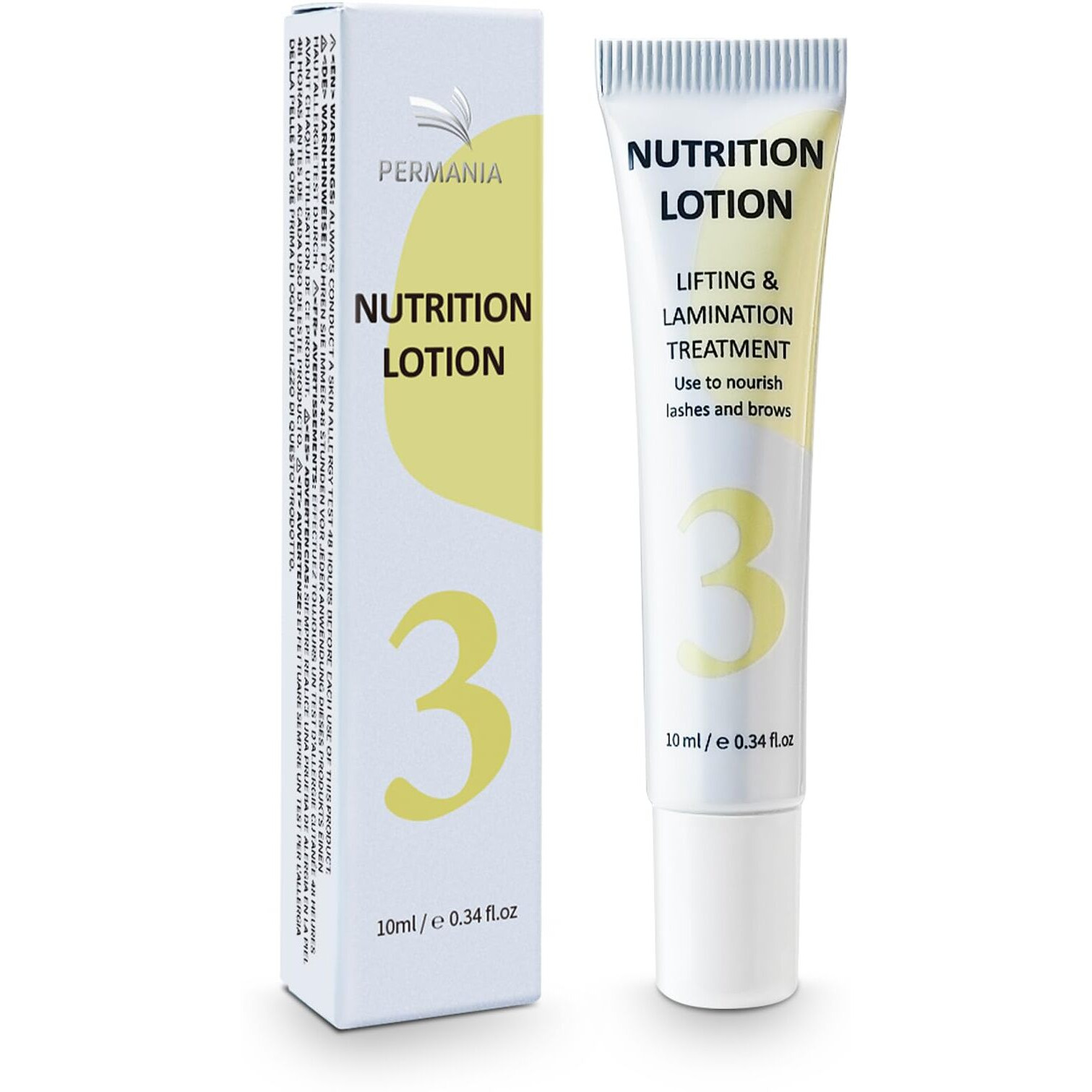 Permania Nutrition Lotion, 10 Ml Tube Design Salon Grade For Lash Lift And Brow Lamination Beauty Treatments (Only Nutrition Lotion)