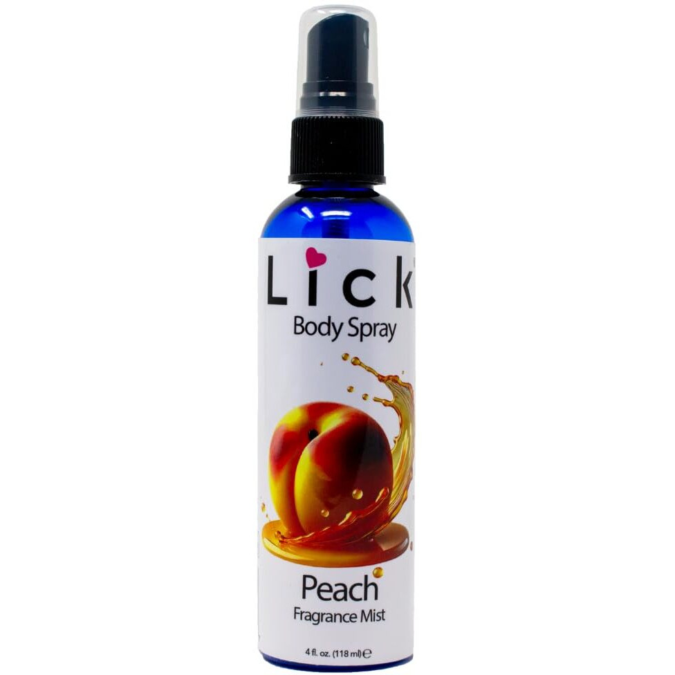 Lick Peach Scented Body Spray - Light And Fresh Fruity Mist - 4 Fl Oz
