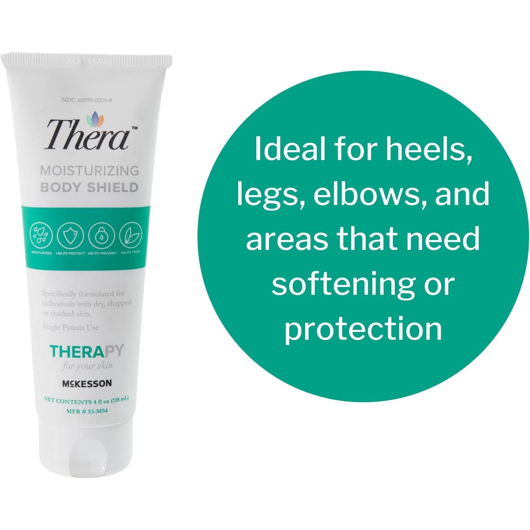 Thera Moisturizing Body Shield Skin Cream - Hydrates Dry, Chapped, Cracked Skin - Lavender-Scented, 4 Oz Tube, 1 Count
