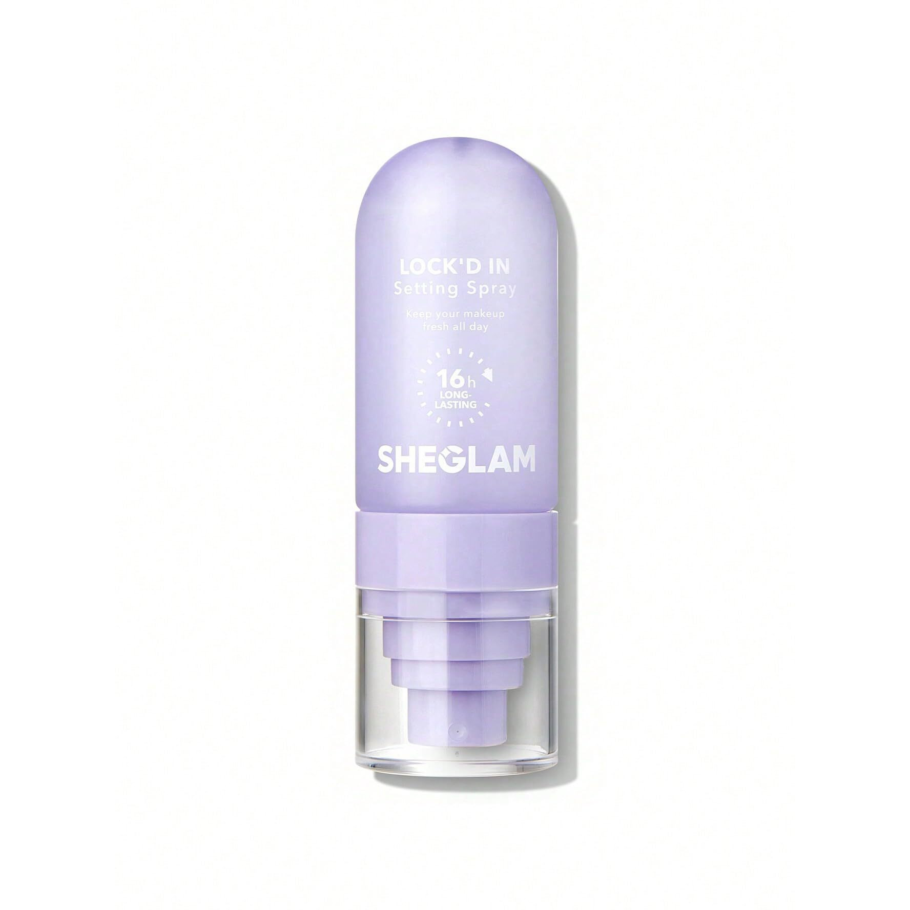 Sheglam Lock'D In Setting Spray Mattifying Effect Quick-Drying Long Lasting Makeup Locking Spray Oil-Control Non-Greasy Makeup Setting-Purple