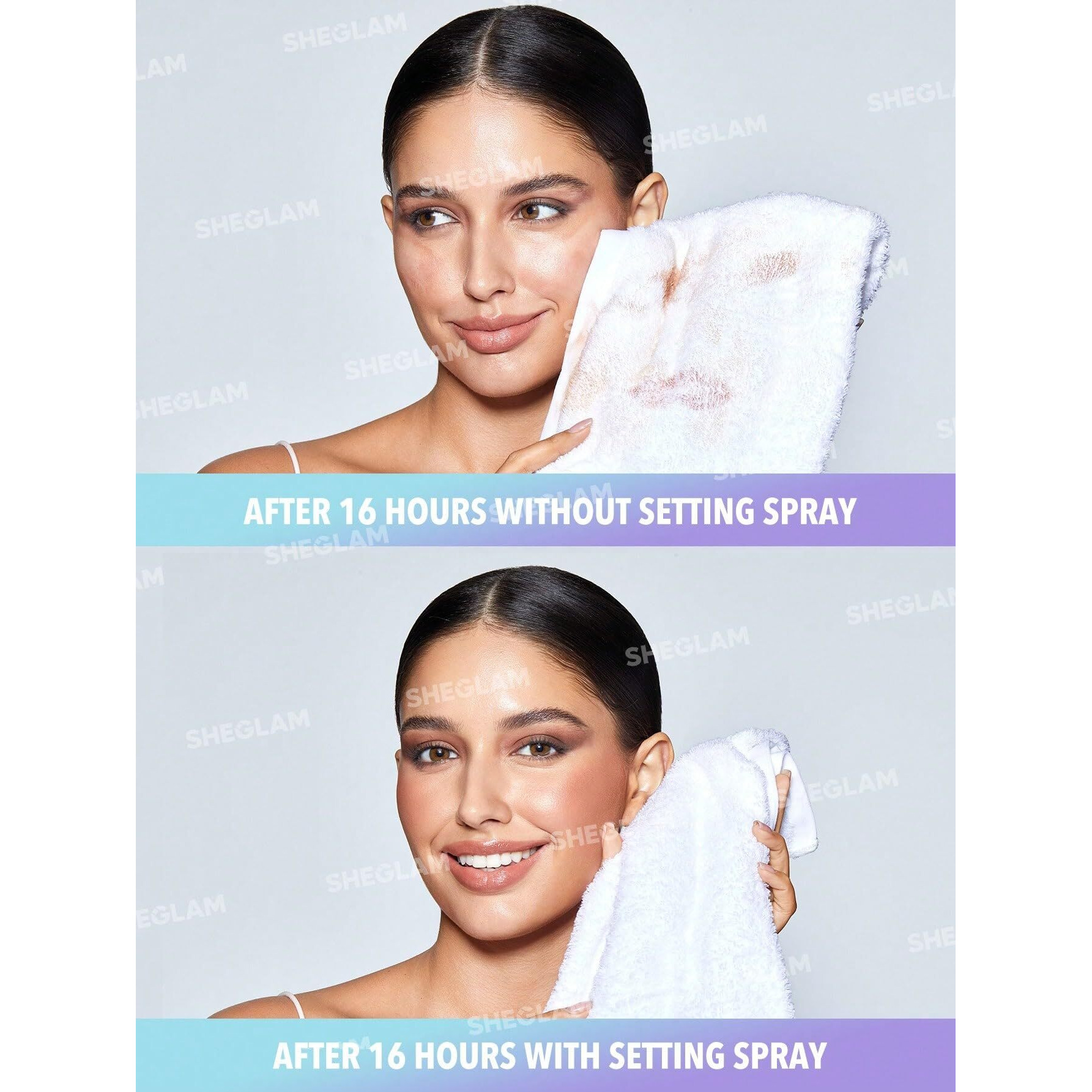 Sheglam Lock'D In Setting Spray Mattifying Effect Quick-Drying Long Lasting Makeup Locking Spray Oil-Control Non-Greasy Makeup Setting-Purple