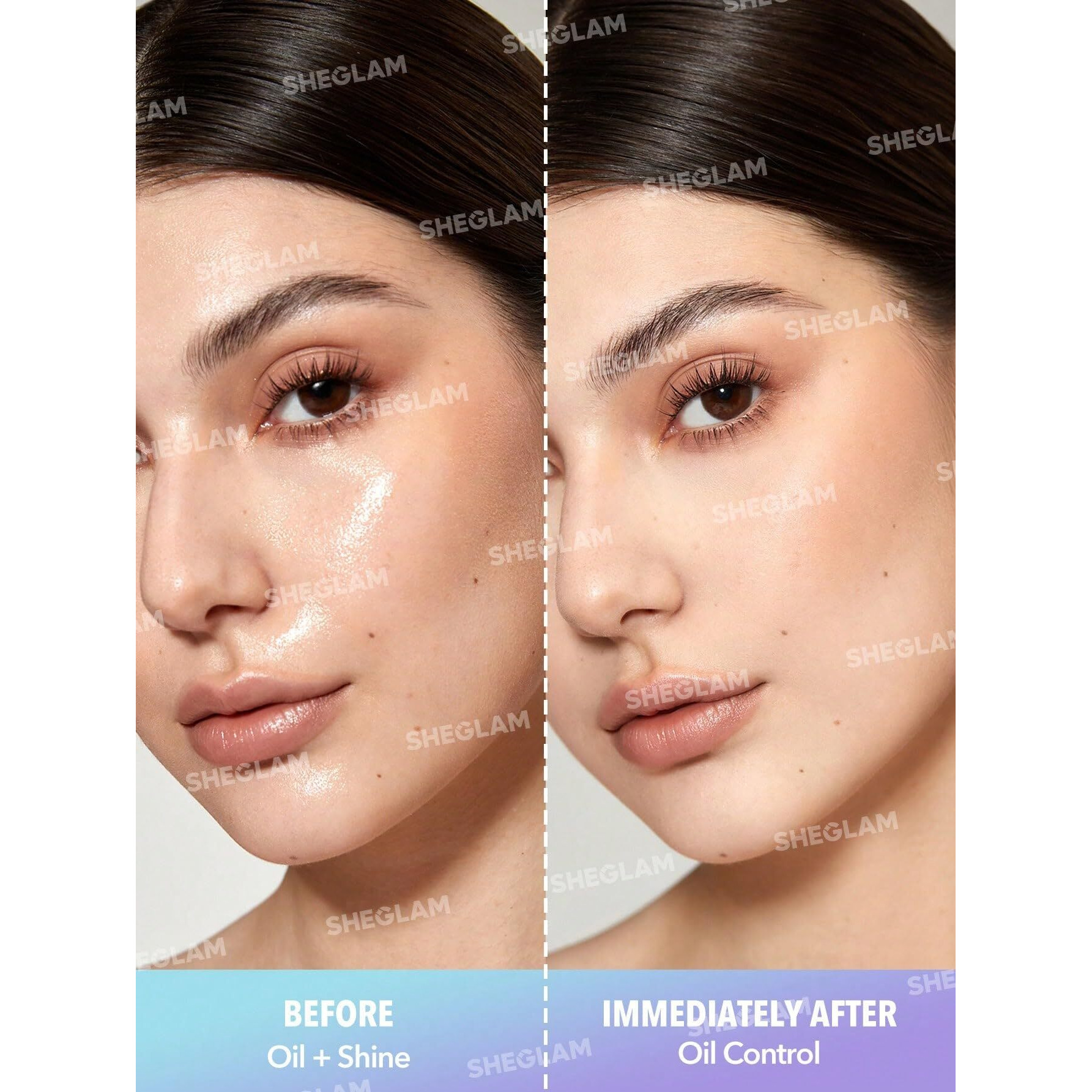 Sheglam Lock'D In Setting Spray Mattifying Effect Quick-Drying Long Lasting Makeup Locking Spray Oil-Control Non-Greasy Makeup Setting-Purple