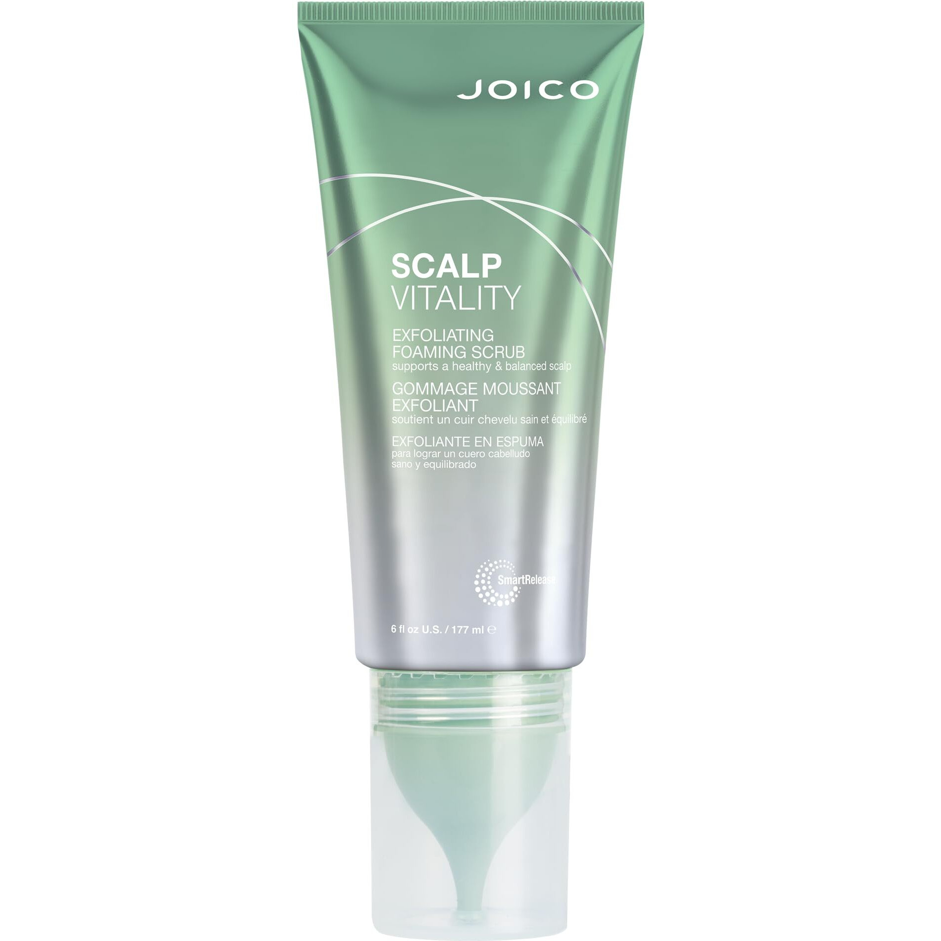 Joico Scalp Vitality Exfoliating Foaming Scrub | Supports A Healthy & Balanced Scalp | For Dry, Oily And Itchy Scalp | Removes Excess Oil & Product Buildup | Cooling Sensation | 6 Fl Oz