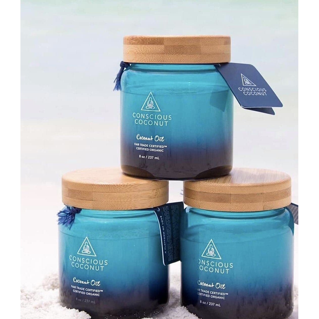 Not Your Ordinary Coconut Oil Jar By Conscious Coconut. Small Batch, Organic, Fair Trade, Virgin, Hand Pressed
