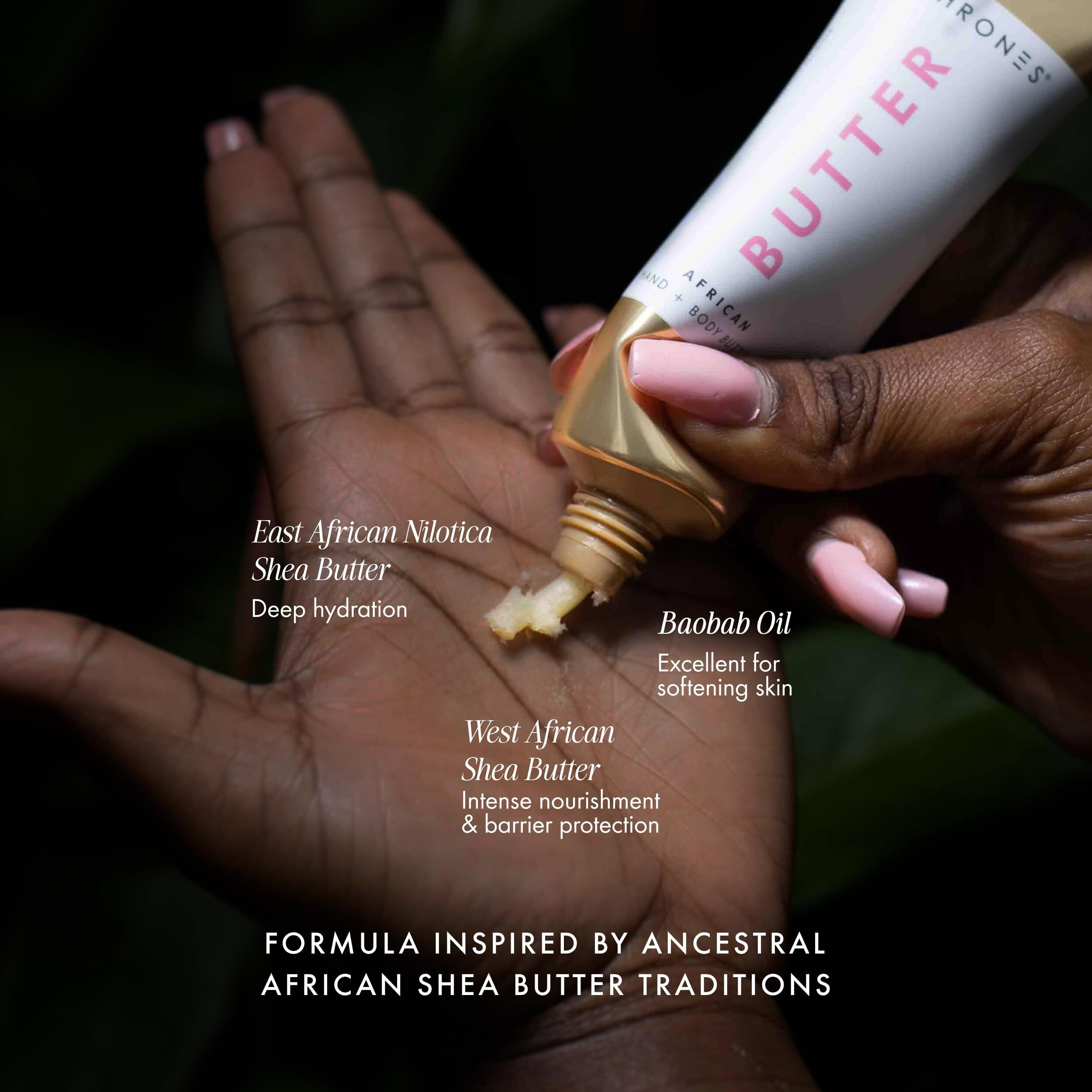 54 Thrones African Beauty Shea Butter, Intensive Dry Skin Support, Moisturizing Body Butter For Women, Moisturizing Body Balm And Cream, Kenyan Hibiscus + Moroccan Rose