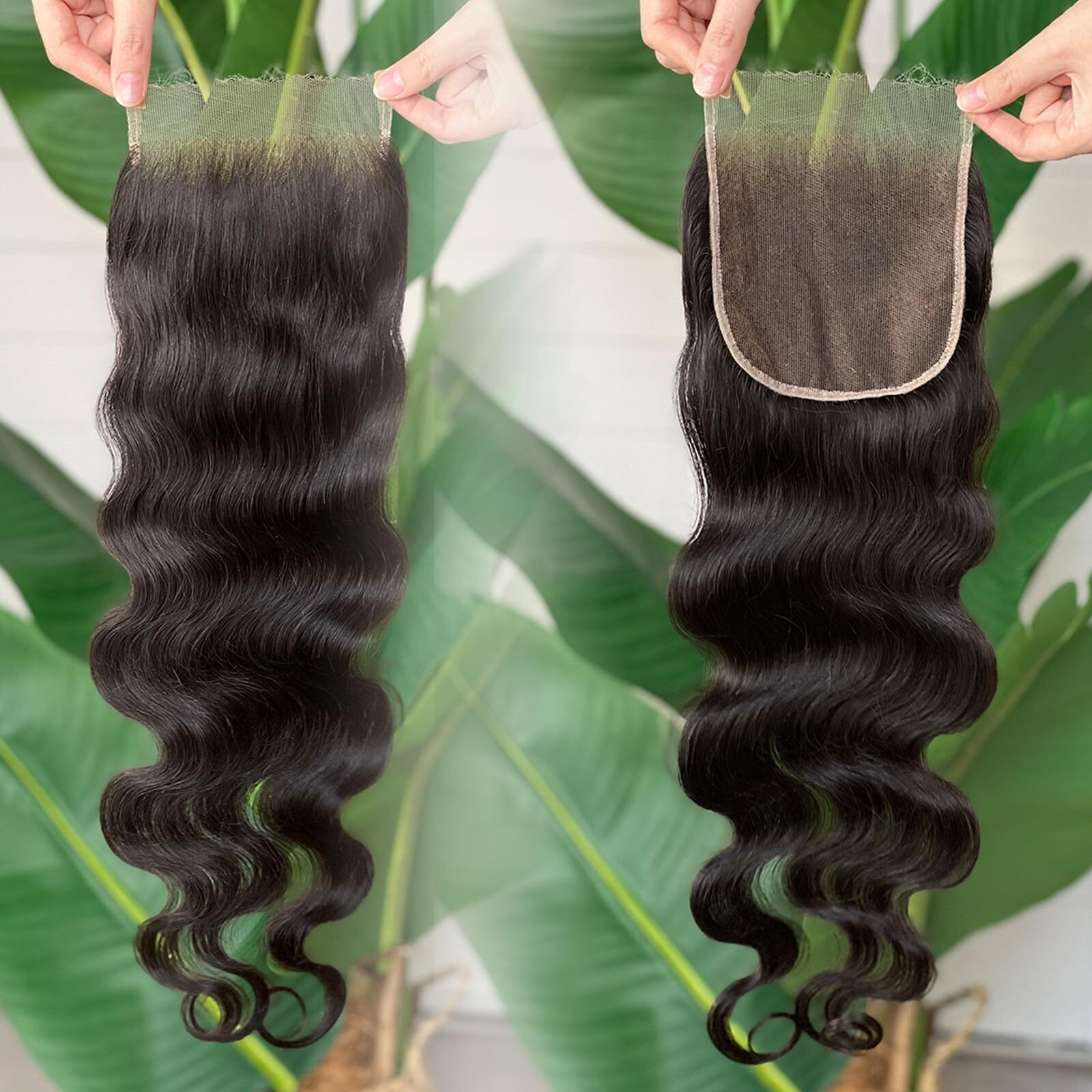 Meodi 5X5 Skinlike Real Hd Lace Closure Only, Pre-Plucked Body Wave Human Hair Closure 0.10Mm Ultra-Thin Melted Invisible Swiss Lace Small Single Knot 20 Inch