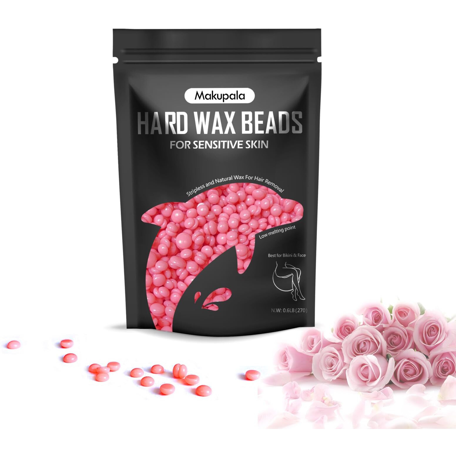 Makupala Hard Wax Beads, 9.6Oz Professional Brazilian Waxing Bead For Women Men, Scented Hair Removal Wax Pellets For Body, Bikini, Legs, Face, Underarm, Coarse And Fine Hair