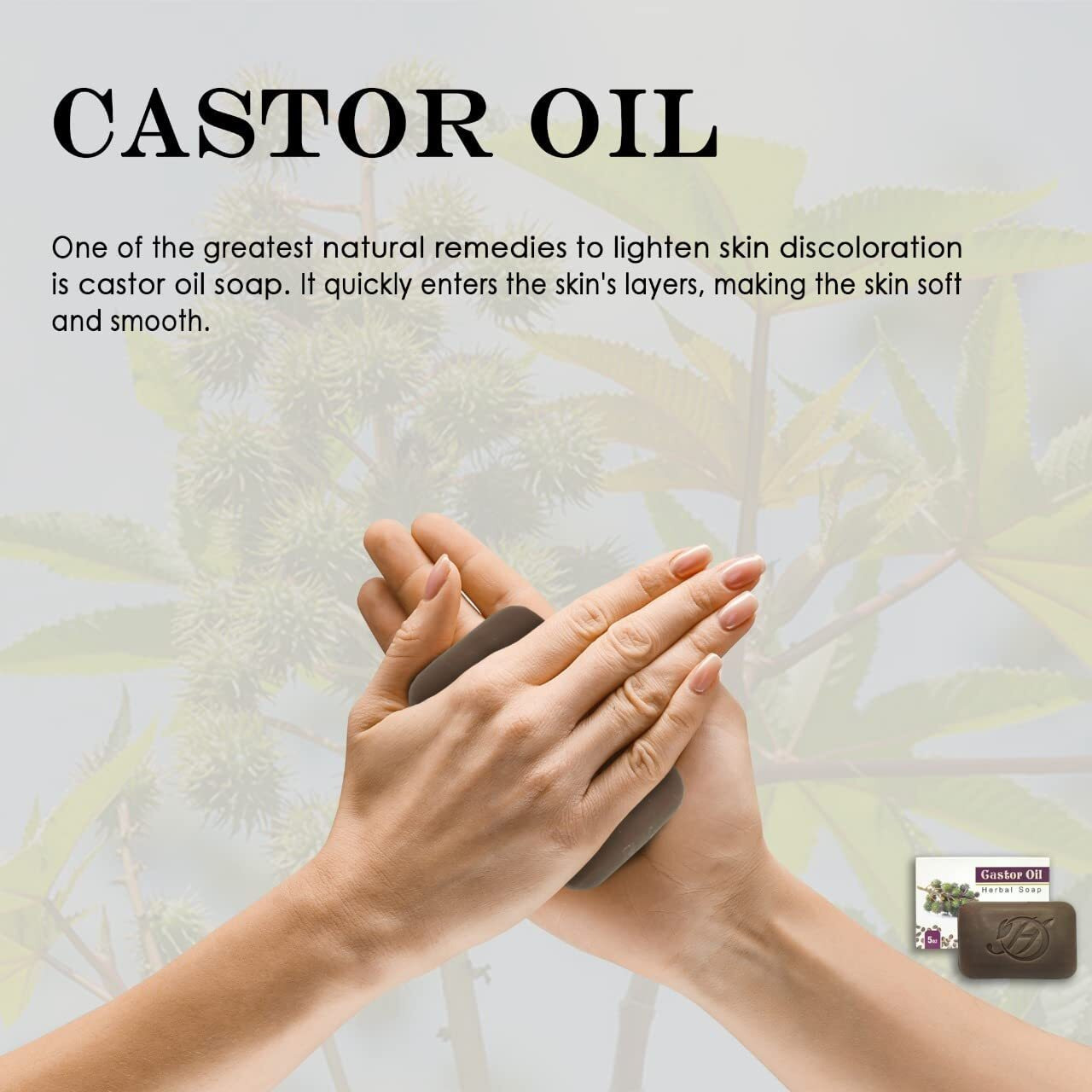 Herboganic Castor Oil Herbal Soap | 3 Pack Natural Bar Soap For Face And Body | Nourishing And Rejuvenating | Infused With Castor Oil | Gentle For Men And Women | 5 Oz