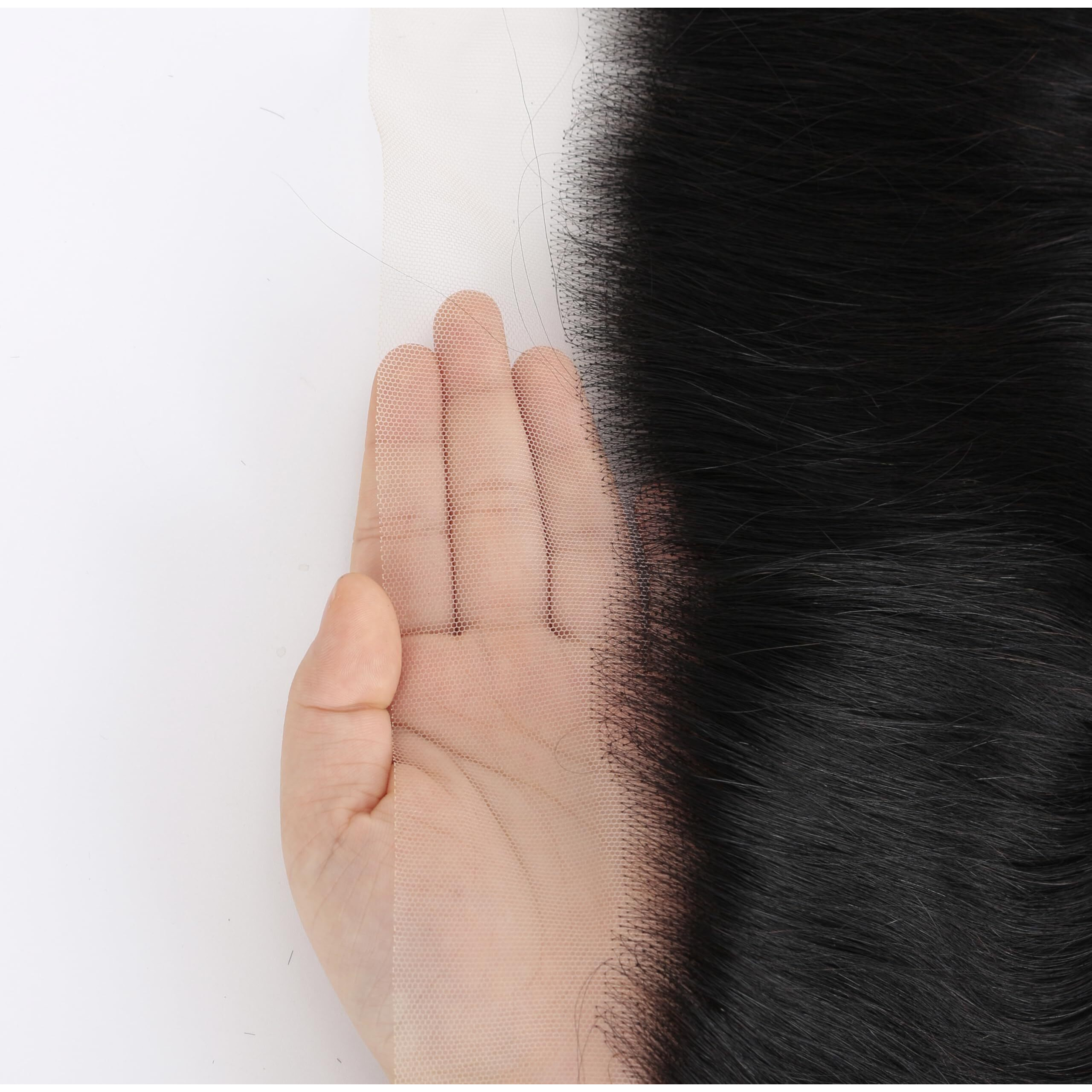 13X4 Transparent Hd Lace Frontal 12 Inch Body Wave Human Hair 100% Unprocessed Brazilian Virgin Lace Frontal Closure 150% Density Human Hair Pre Plucked With Baby Hair Natural Color