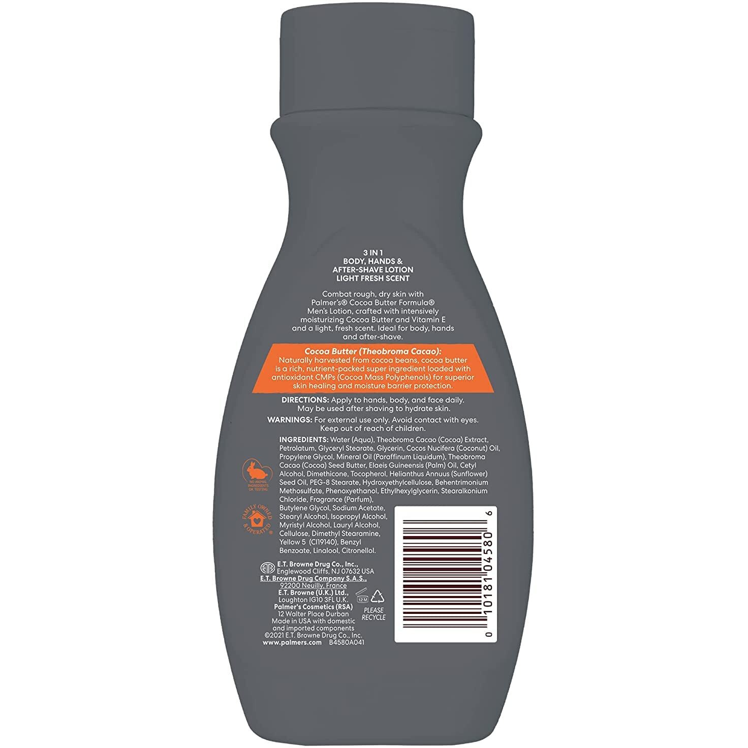 Palmer's Cocoa Butter Formula Men Body & Face Moisturizer 8.50 Oz (Pack Of 4)