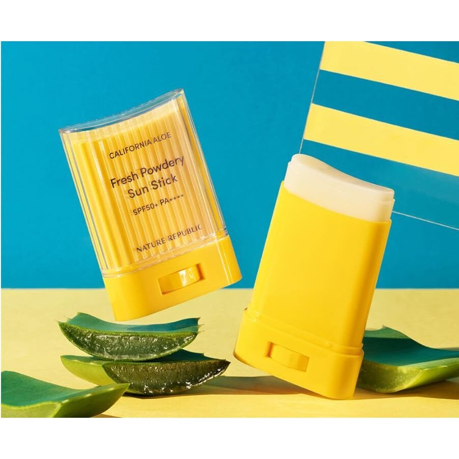 Bc233 California Aloe Fresh Powdery Sun Stick, Suncream, Sunscreen Spf50+ Pa++++ (24G 0.77 Oz), 1 Count (Pack Of 1)
