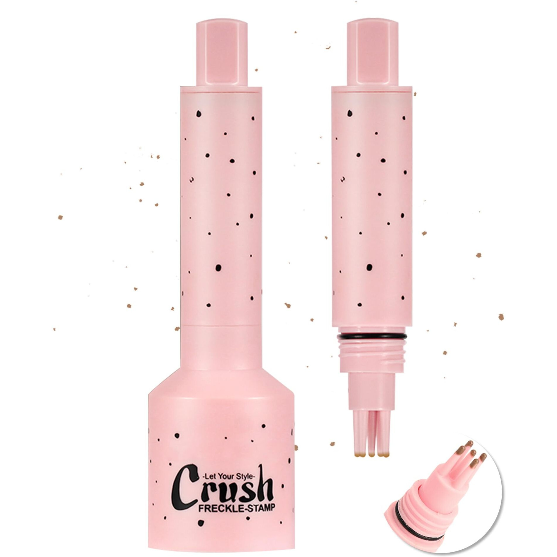 Freckle Stamp, Natural Vivid Faux Freckles Pen, Long Lasting Waterproof Quick Dry Magical Fake Freckle Stamp Pencil, Get Sun-Kissed Stars Makeup In One Press, Makeup Gift For Women Girl - 01 Light