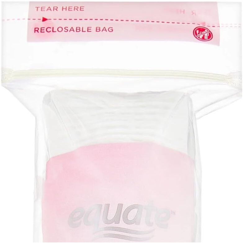 Equate Beauty Premium Cotton Rounds Facial Pads Makeup Remover, Soft, Absorbent, Lint-Free, Natural Pure 100% Cotton, 100 Count - 1 Pack