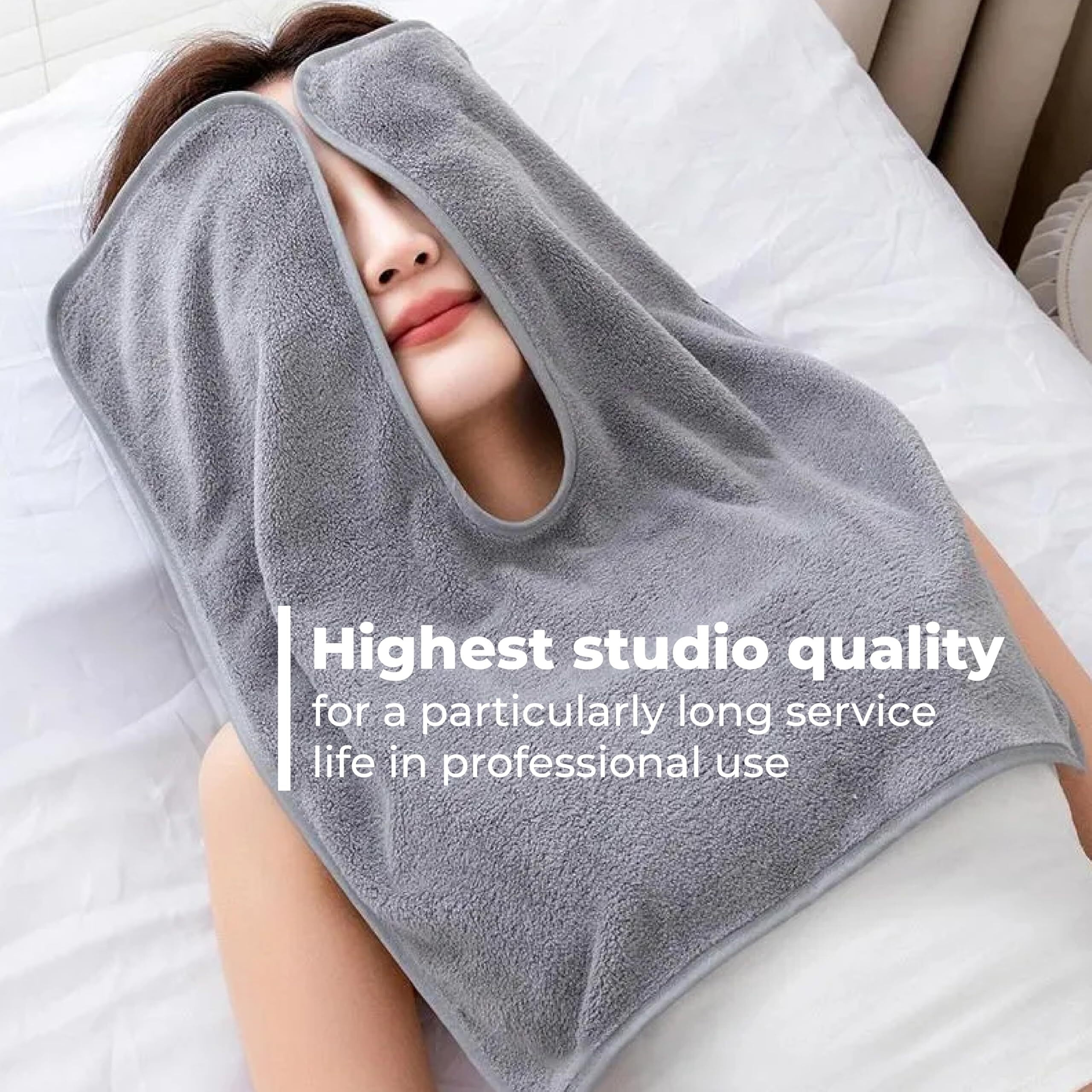 Microfiber Facial Towels For Estheticians - Soft Spa Towels For Face And Massage - Ideal For Estheticians And Spa Treatments (Grey, Pack Of 5)