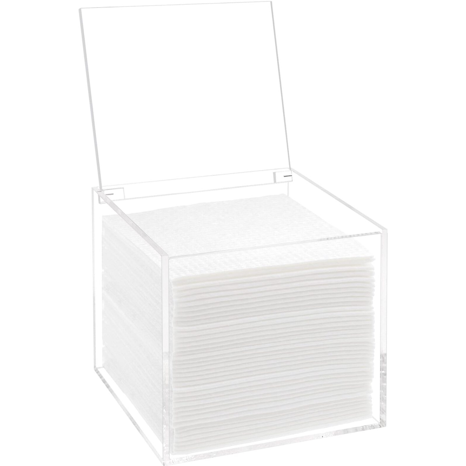 Delipply Face Towelettes Disposable Holder, Disposable Face Towel Container Acrylic, Facial Towels Storage Box, Clear